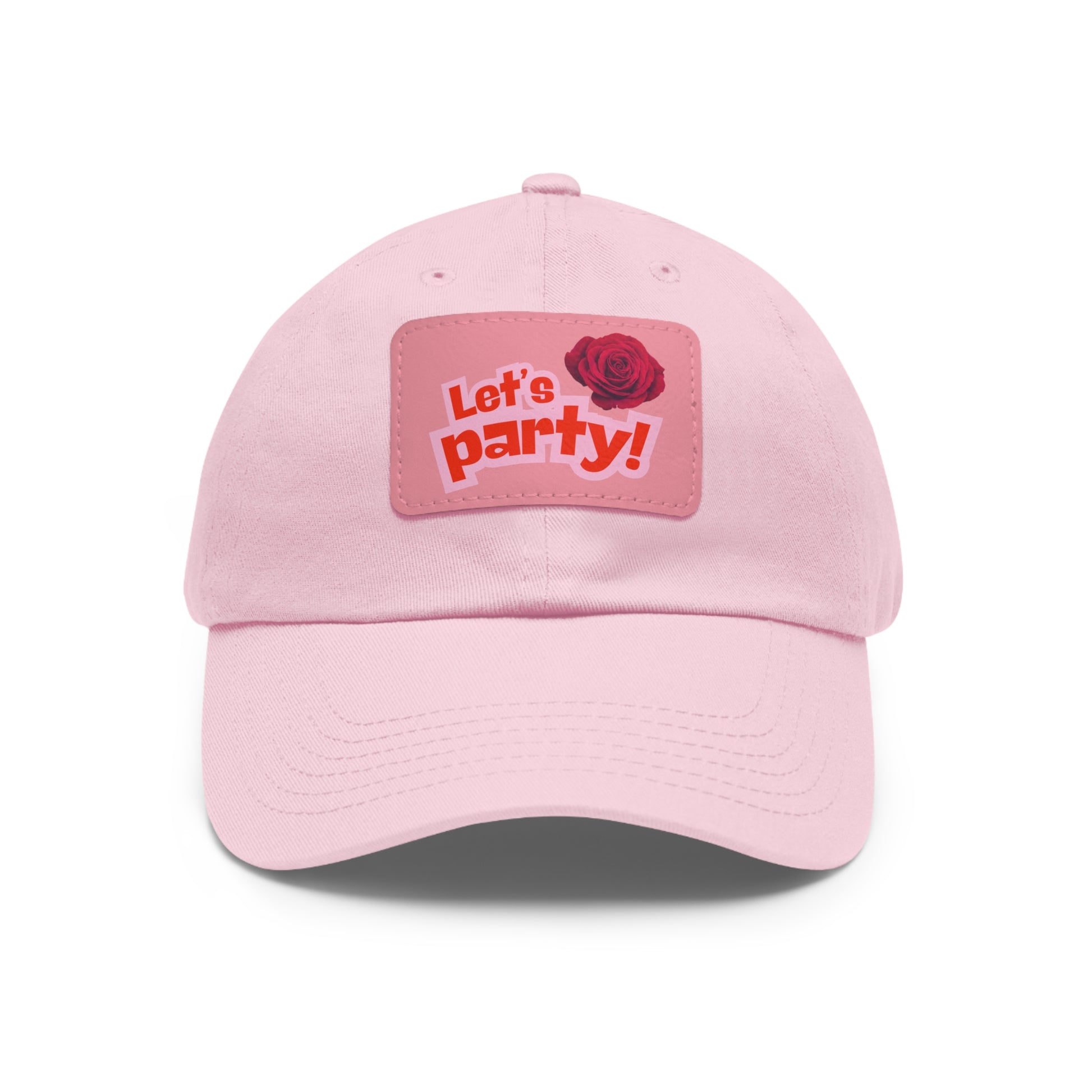 Lets Party Mom Hat with Leather Patch (Rectangle)