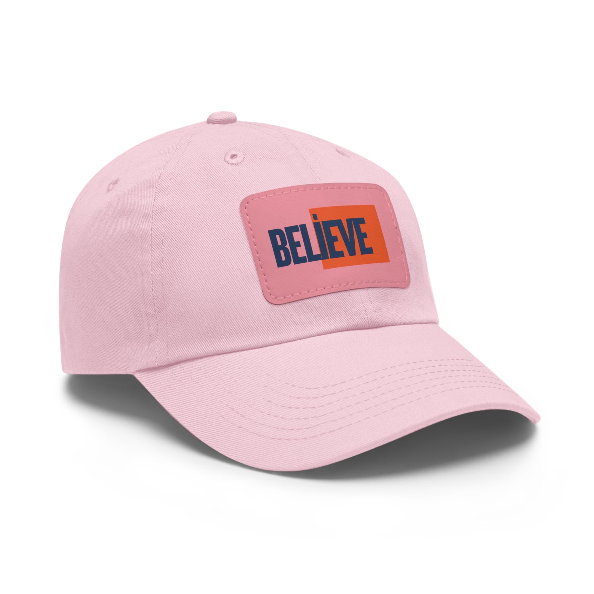 Believe Women  Hat with Leather Patch (Rectangle)
