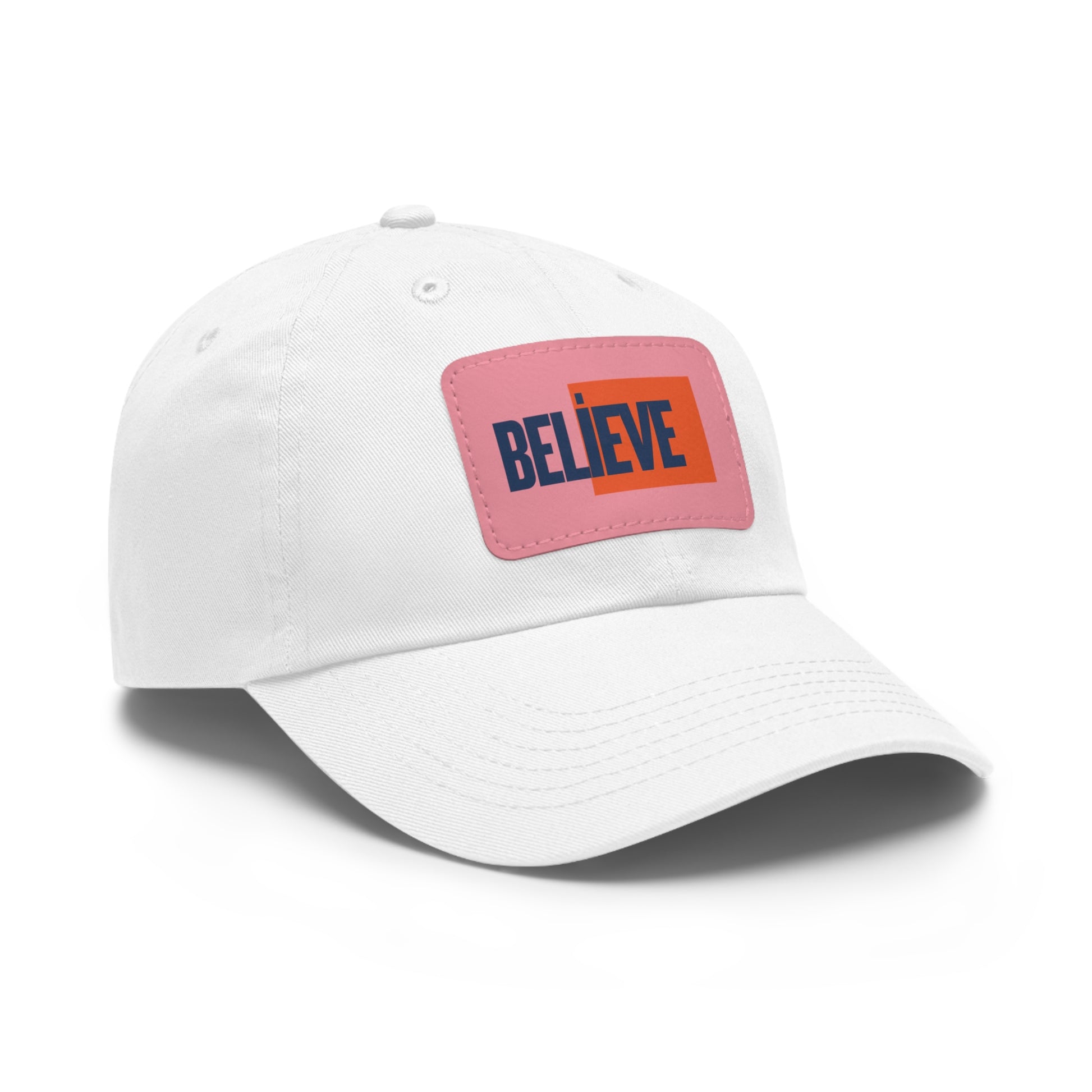 Believe Women  Hat with Leather Patch (Rectangle)