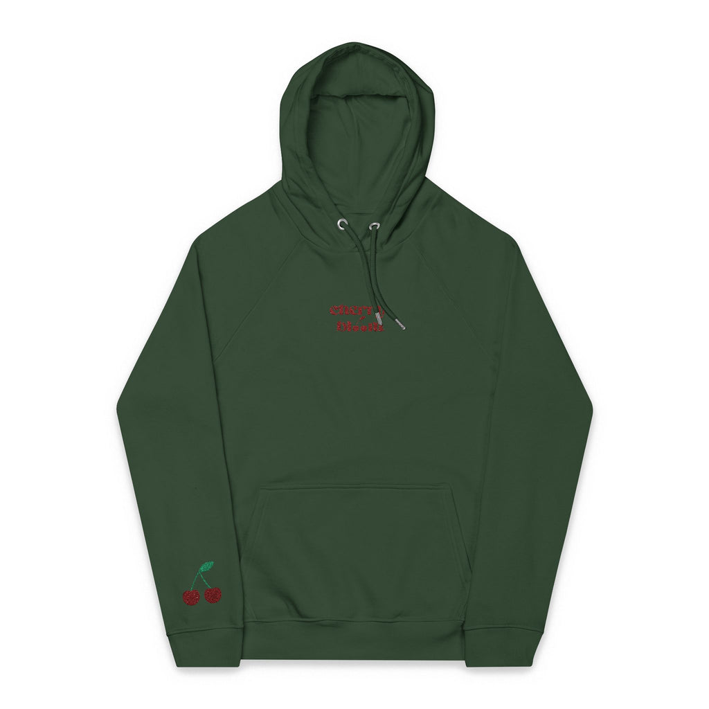 Organic Hoodie - Cozy and Sustainable Unisex Raglan Hoodie with Embroidery Details