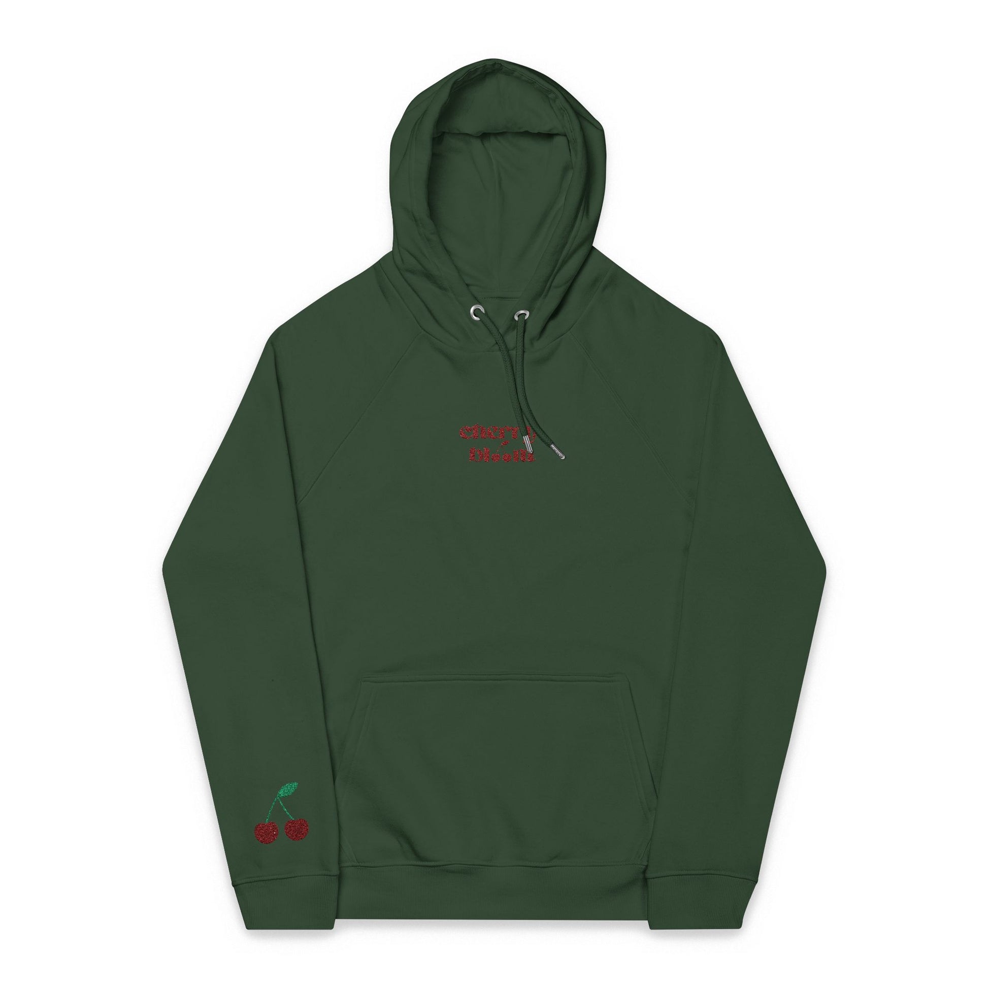 Organic Hoodie - Cozy and Sustainable Unisex Raglan Hoodie with Embroidery Details