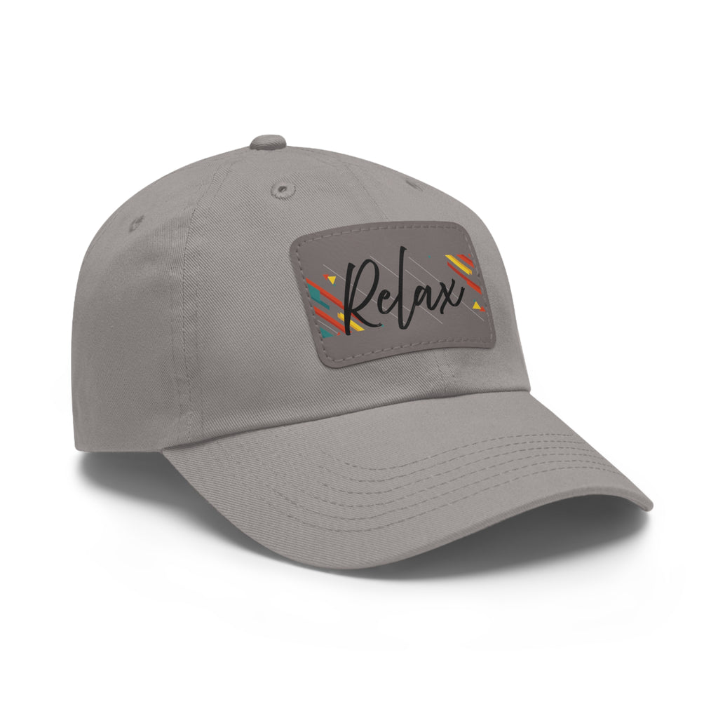 Relax Men-Women  Hat with Leather Patch (Rectangle)
