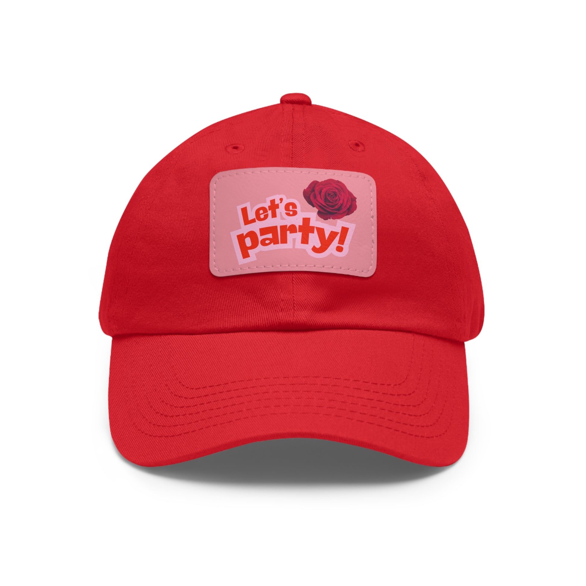 Lets Party Mom Hat with Leather Patch (Rectangle)