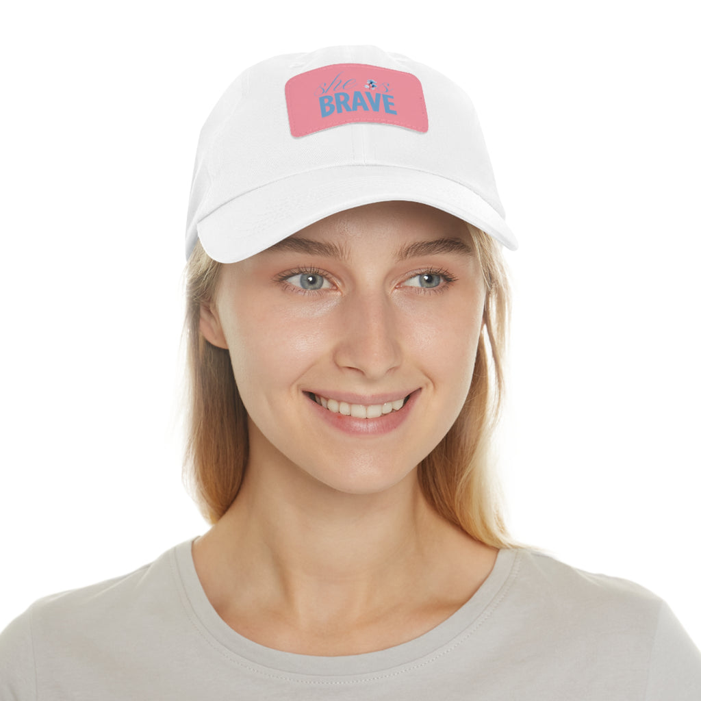 She is Brave Chino Twill Women Hat -  Casual Hat with Vintage Buckle