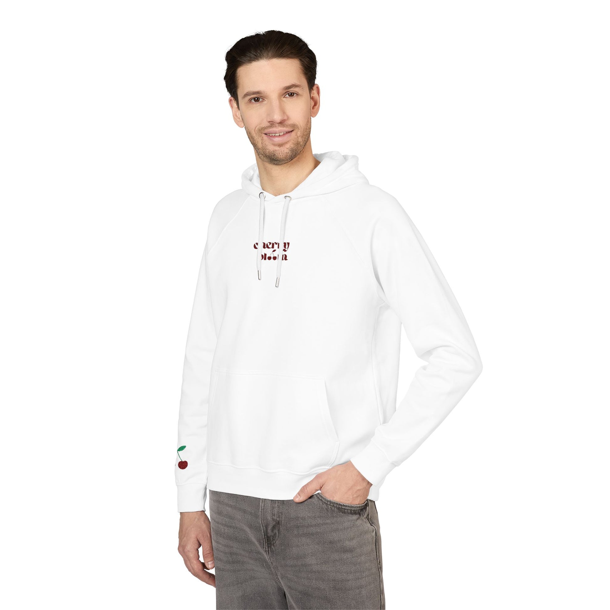 Organic Hoodie - Cozy and Sustainable Unisex Raglan Hoodie with Embroidery Details