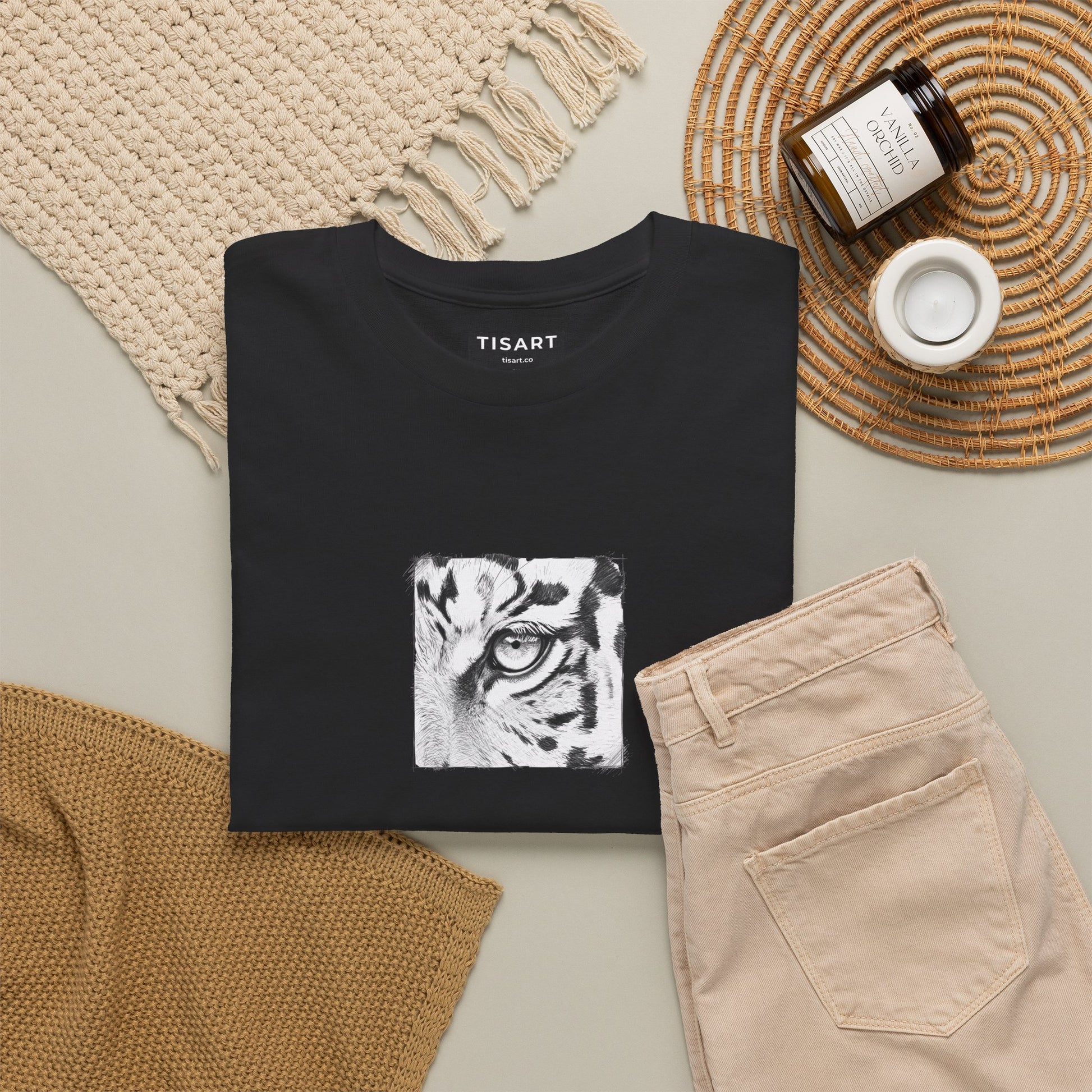 Leopard Graphic Men-Women 100% Cotton T-Shirt
