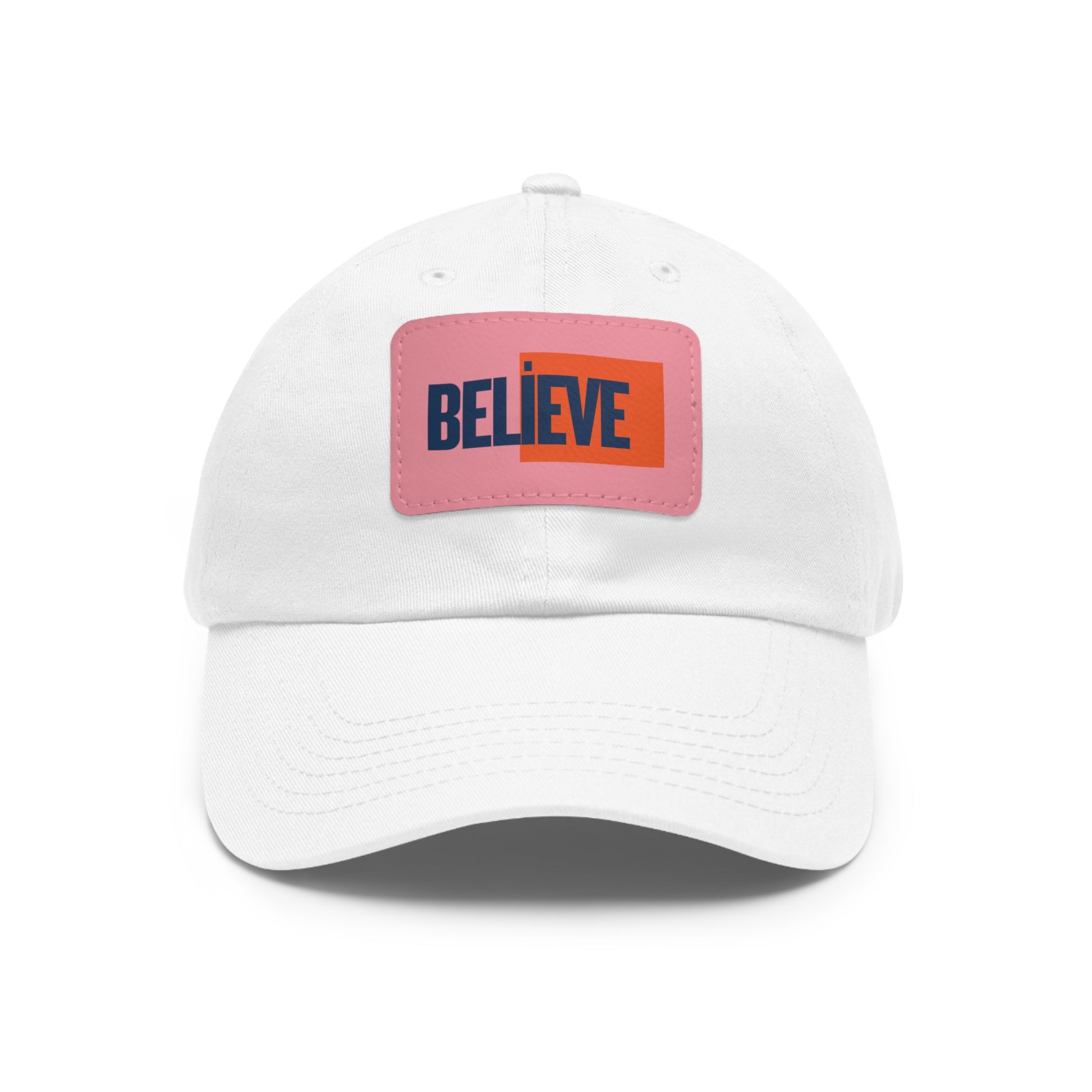 Believe Women  Hat with Leather Patch (Rectangle)
