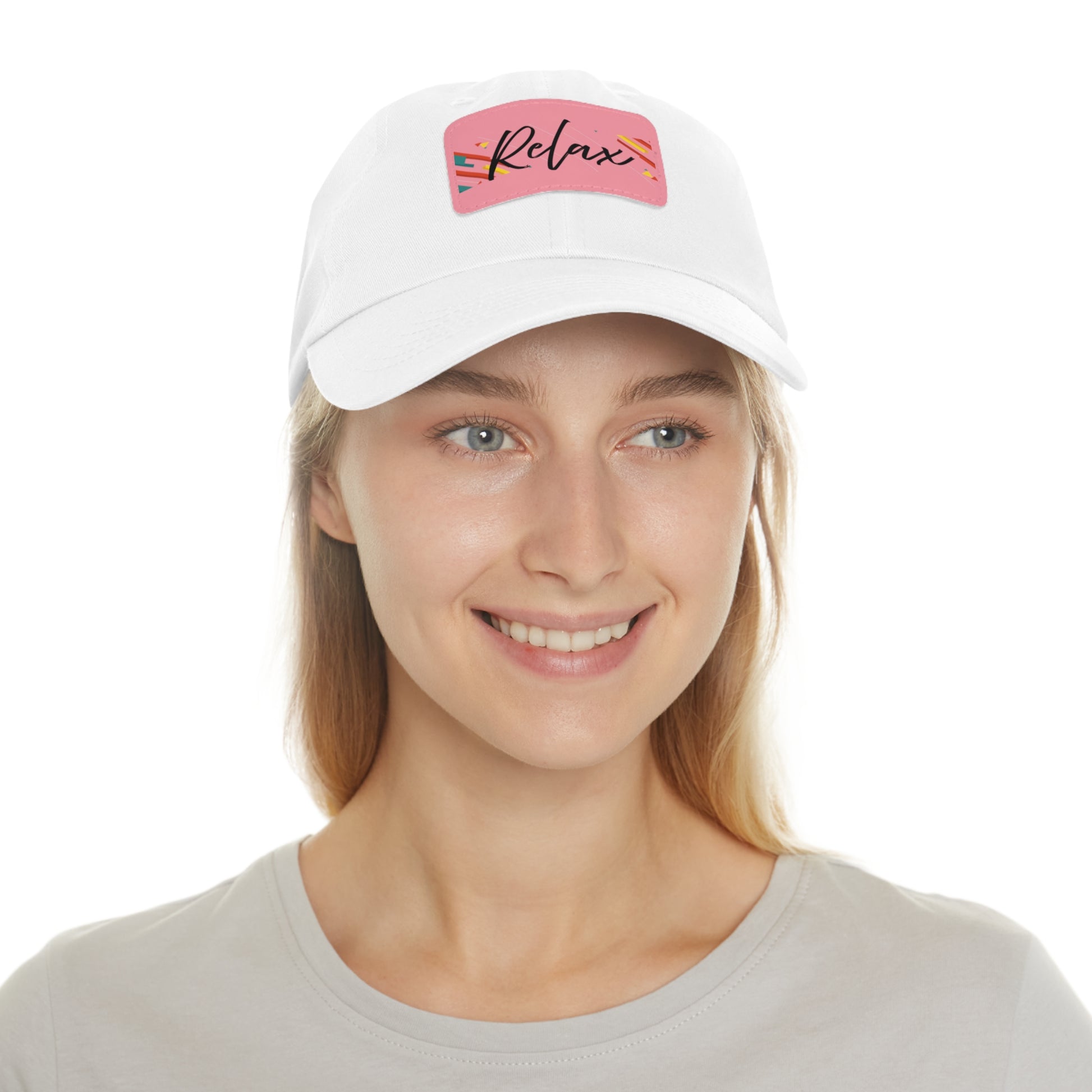 Relax Men-Women  Hat with Leather Patch (Rectangle)