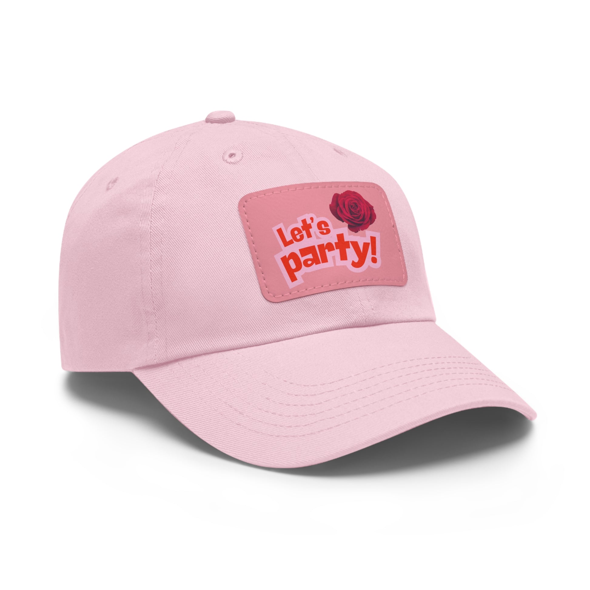Lets Party Mom Hat with Leather Patch (Rectangle)