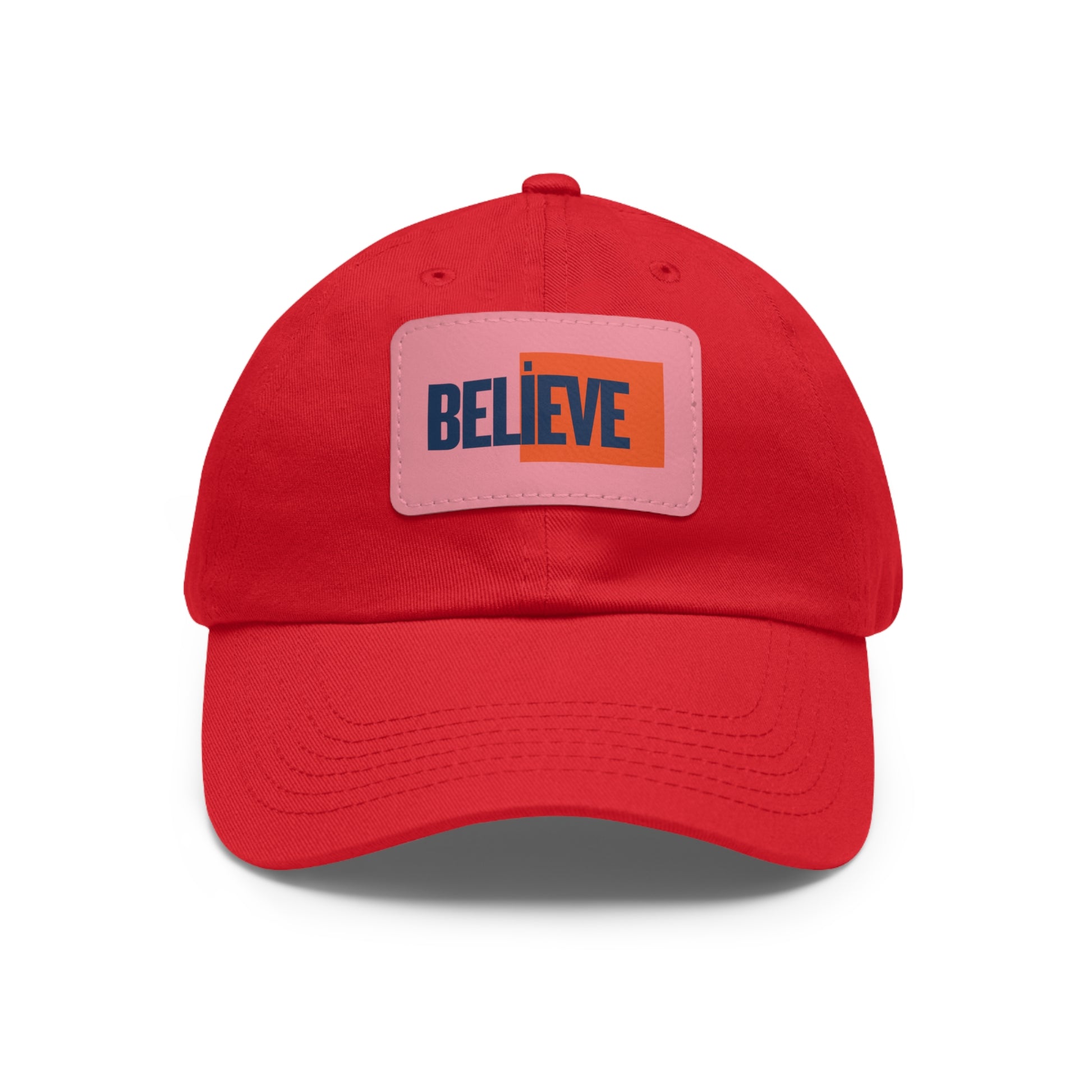 Believe Women  Hat with Leather Patch (Rectangle)