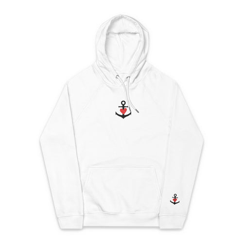 Organic Hoodie - Cozy and Sustainable Unisex Raglan Hoodie with Embroidery Details
