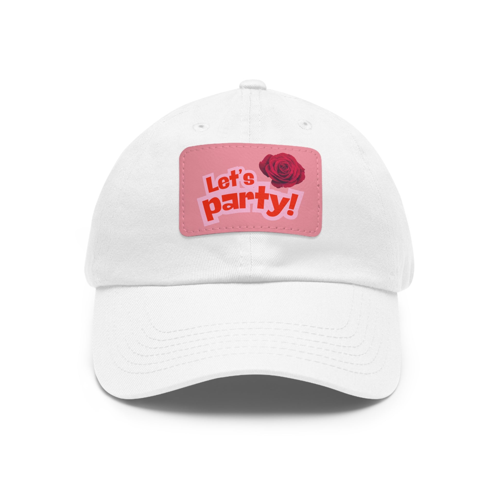 Lets Party Mom Hat with Leather Patch (Rectangle)