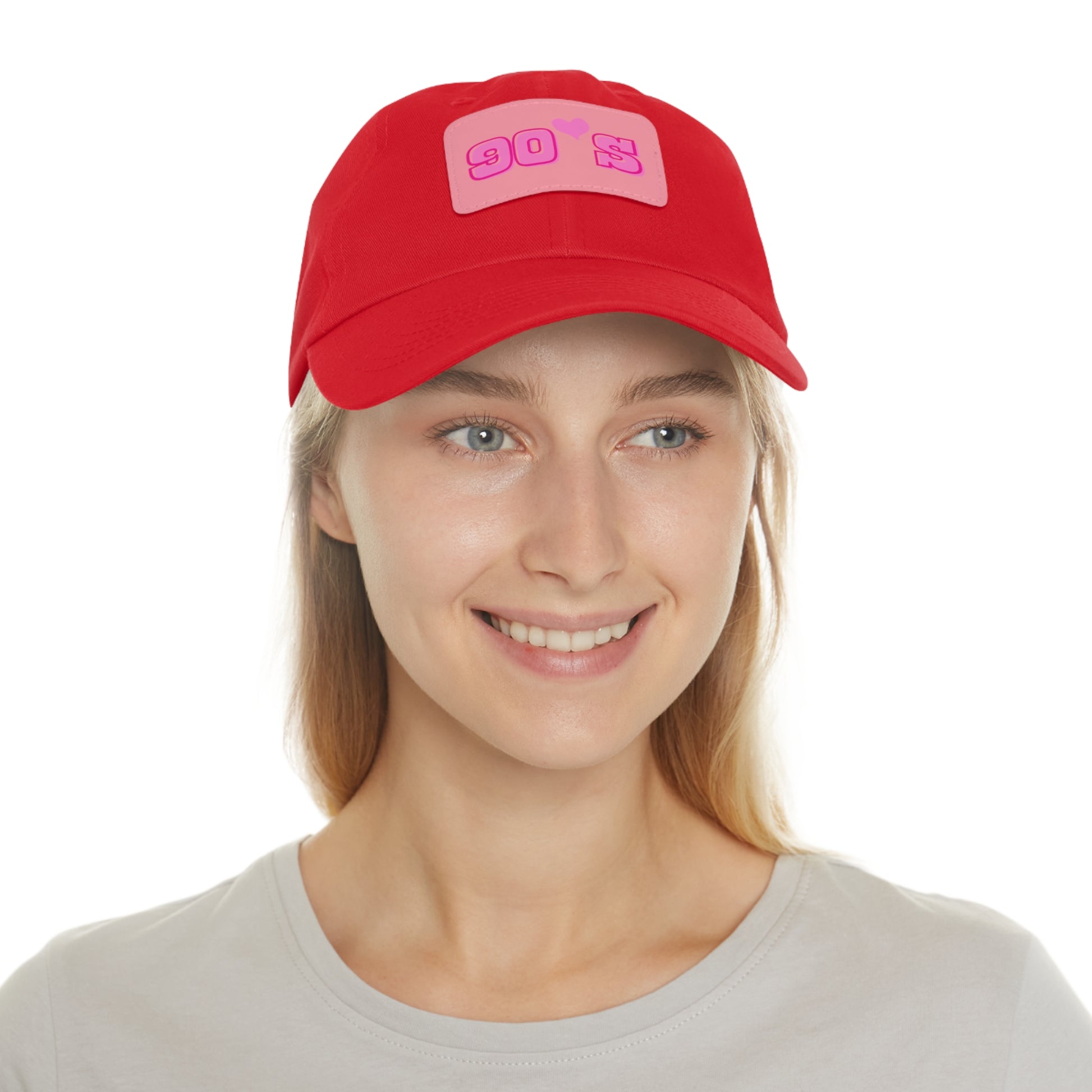 90's Women Hat with Leather Patch (Rectangle)