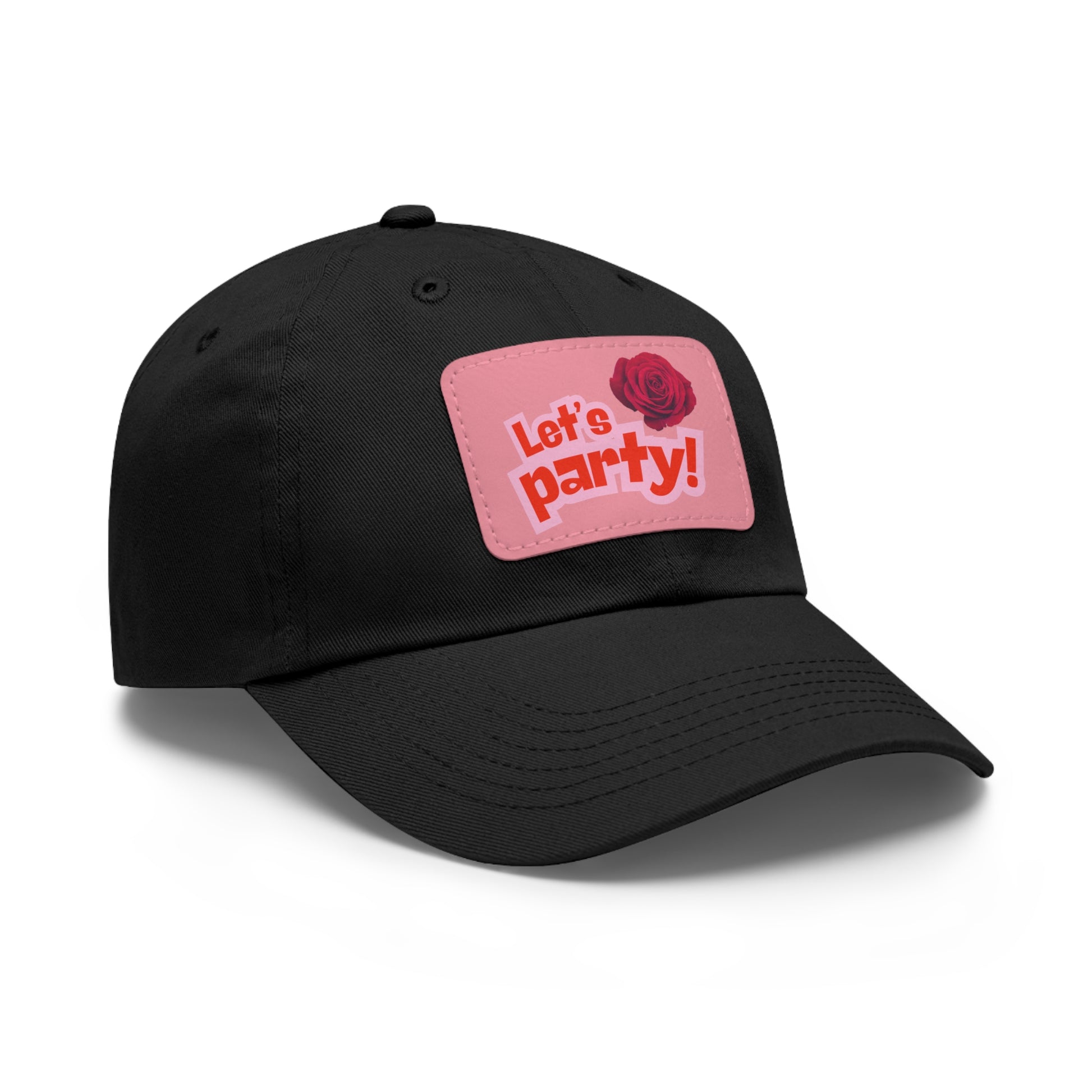 Lets Party Mom Hat with Leather Patch (Rectangle)
