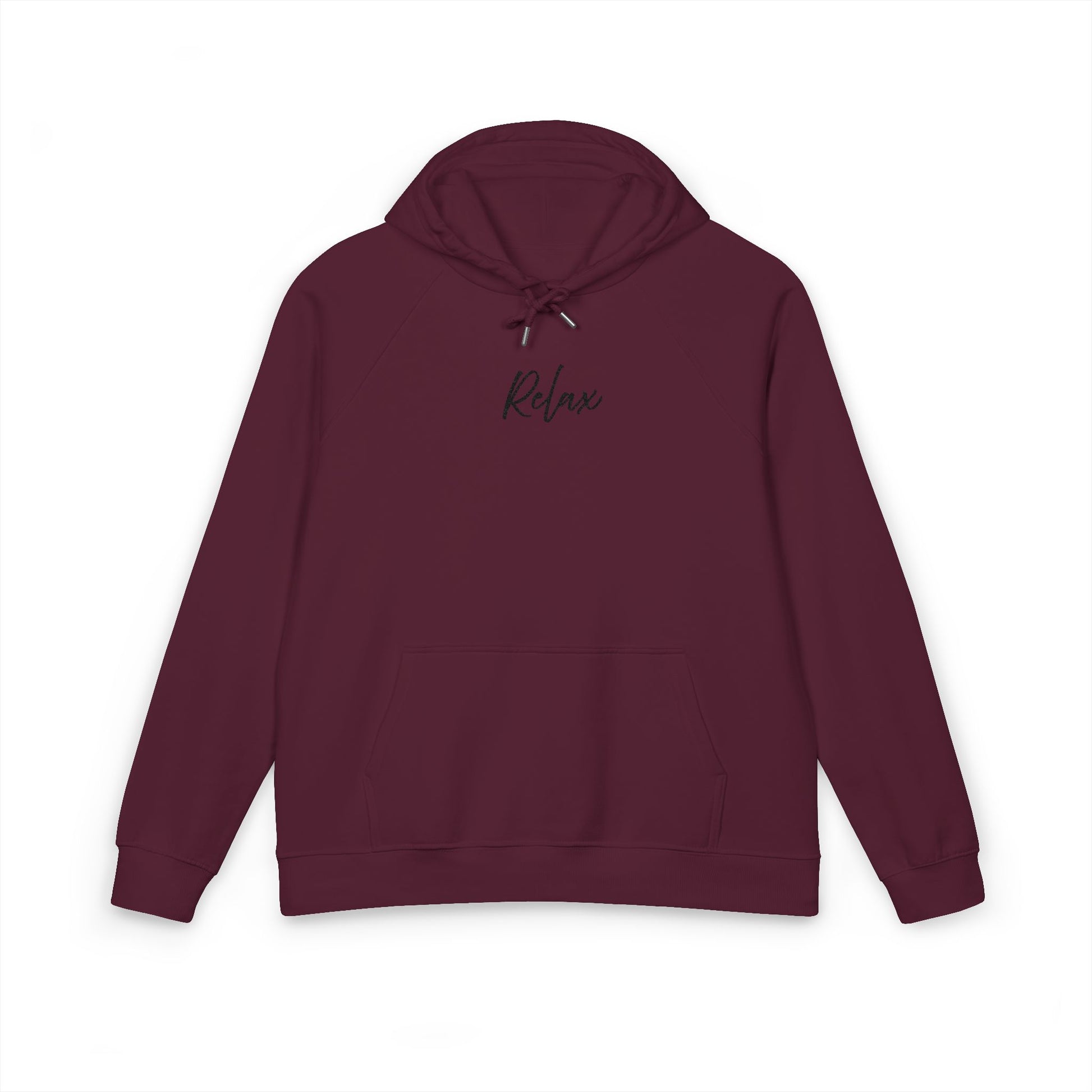 Relax Hoodie - Cozy and Sustainable Men-Women Raglan Hoodie with Embroidery Details