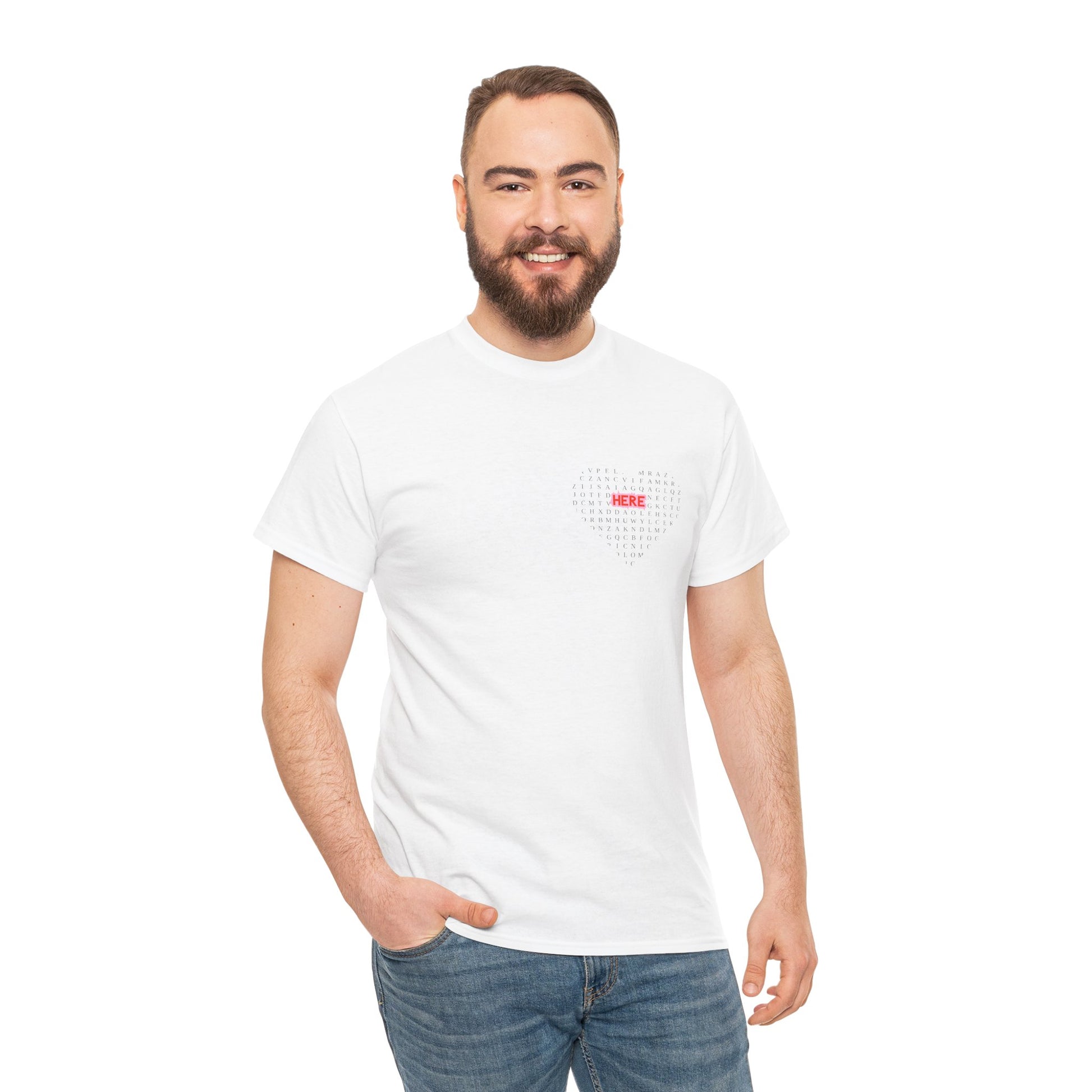 Here is Puzzle T-Shirt - Men-Women T-Shirt - 100% Cotton