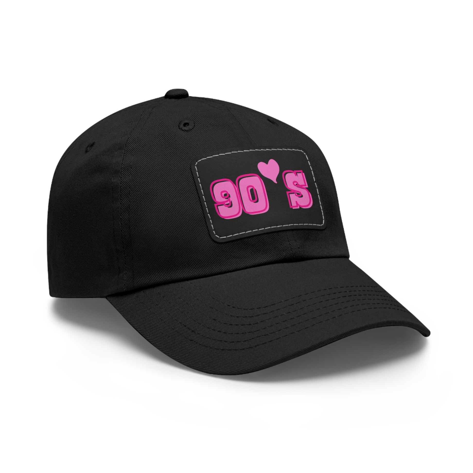 90's Women Hat with Leather Patch (Rectangle)
