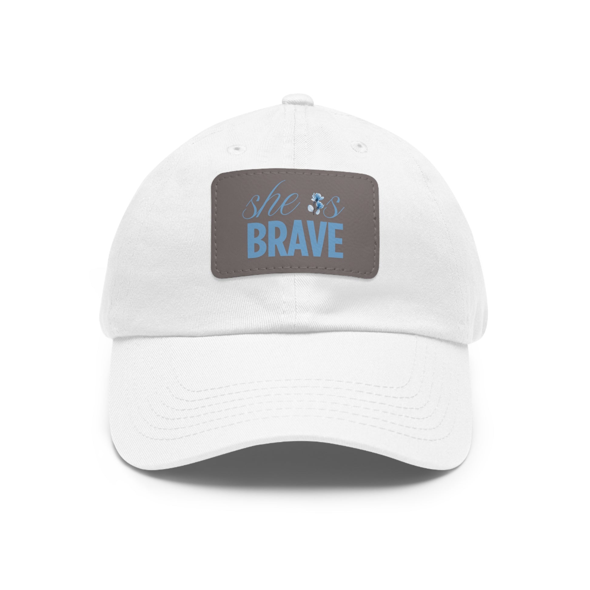 She is Brave Chino Twill Women Hat -  Casual Hat with Vintage Buckle
