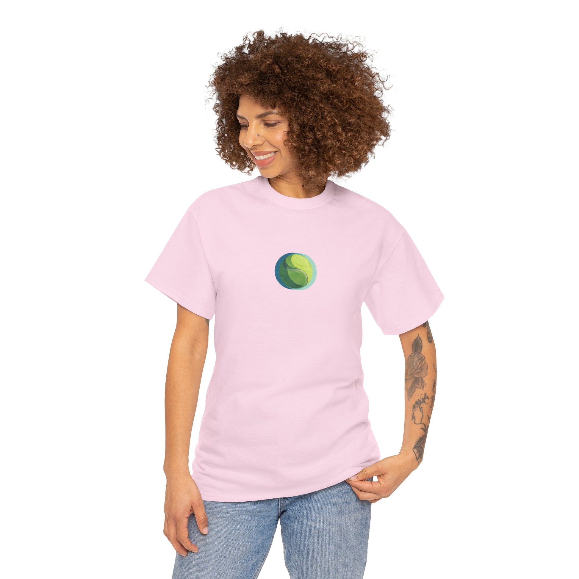 Tennis Ball Graphic T-Shirt Men-Women T-Shirt %100 Cotton