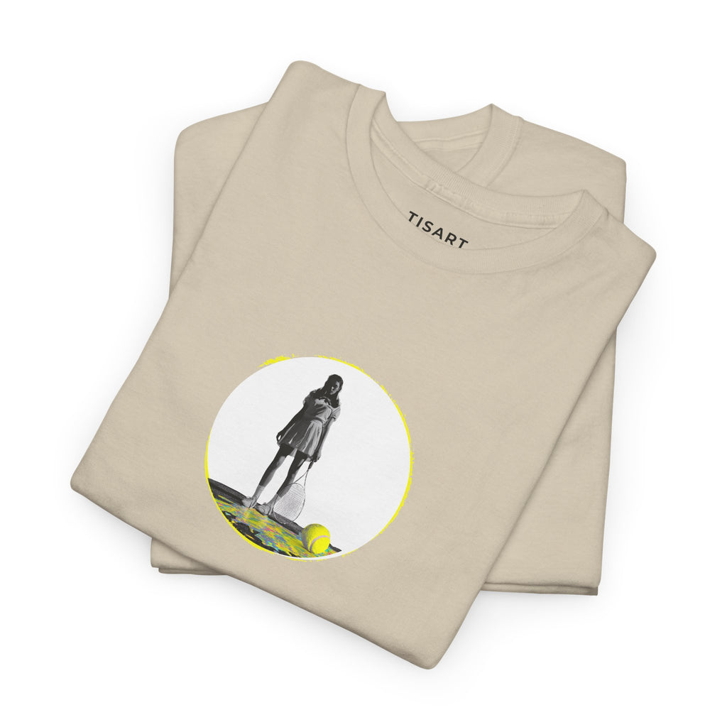 Tennis Women Graphic Men-Women 100% Cotton T-Shirt