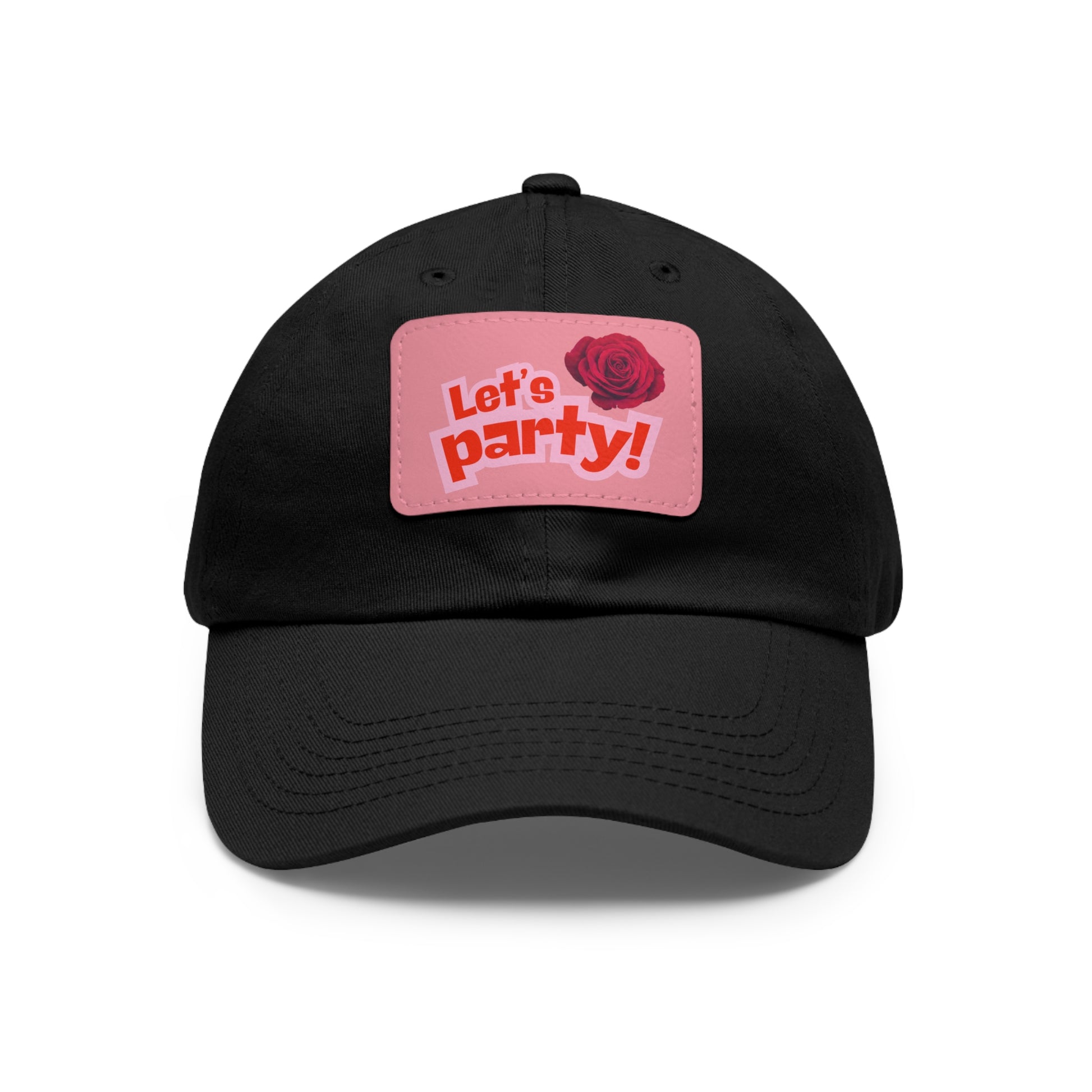 Lets Party Mom Hat with Leather Patch (Rectangle)