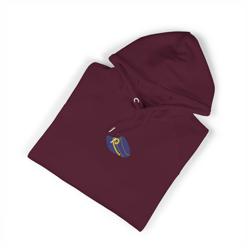 Organic Hoodie - Cozy and Sustainable Men-Women Raglan Hoodie with Embroidery Details