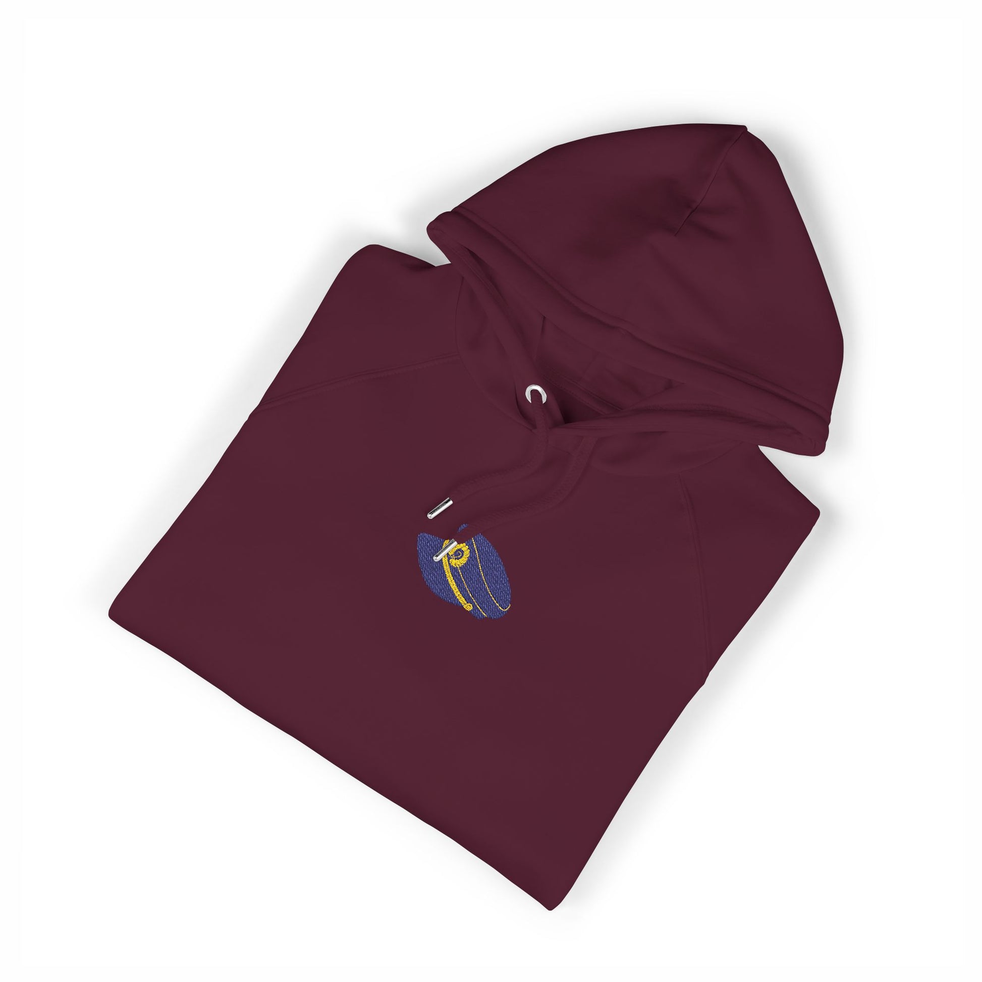 Organic Hoodie - Cozy and Sustainable Men-Women Raglan Hoodie with Embroidery Details