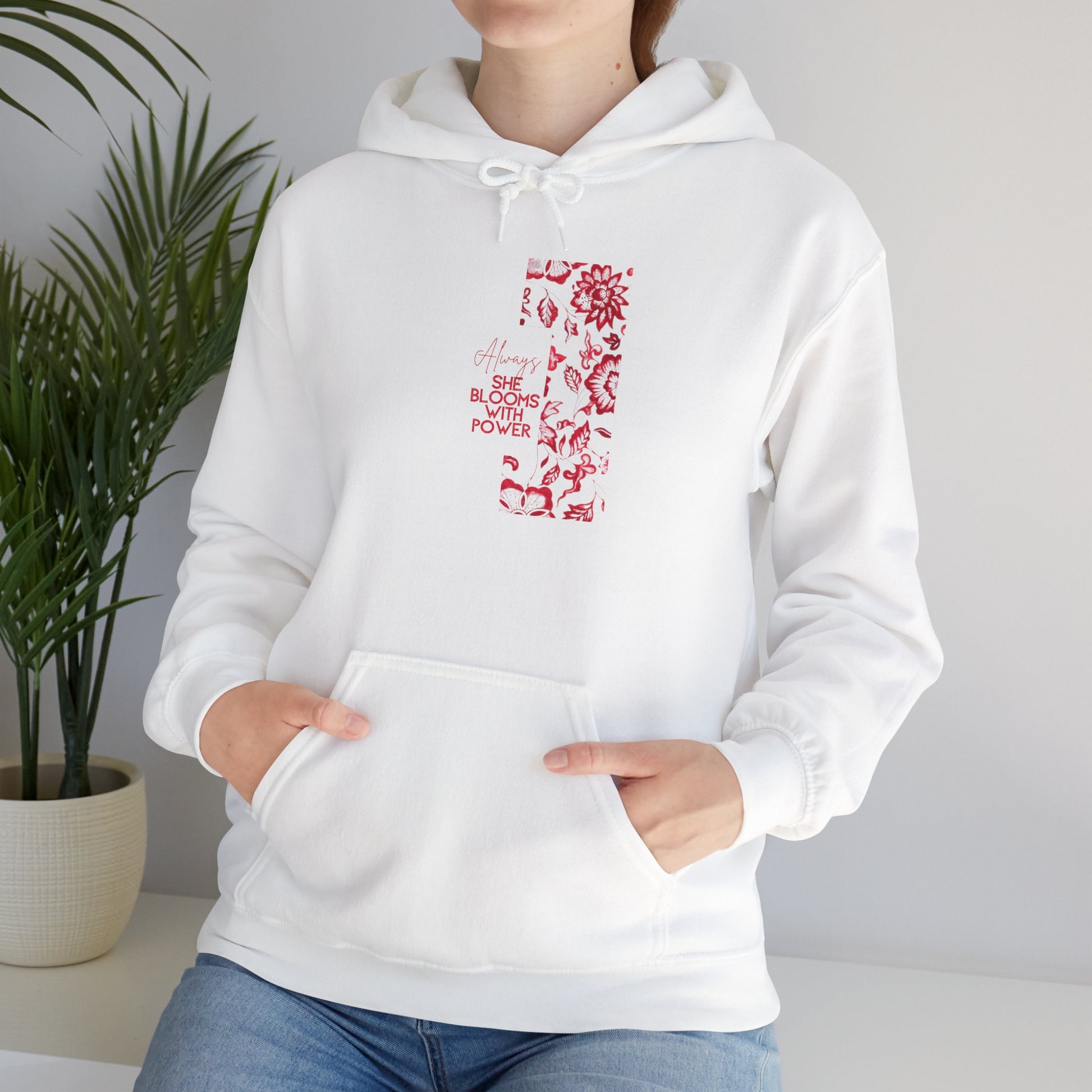 She Blooms With Power Graphic Hoodie