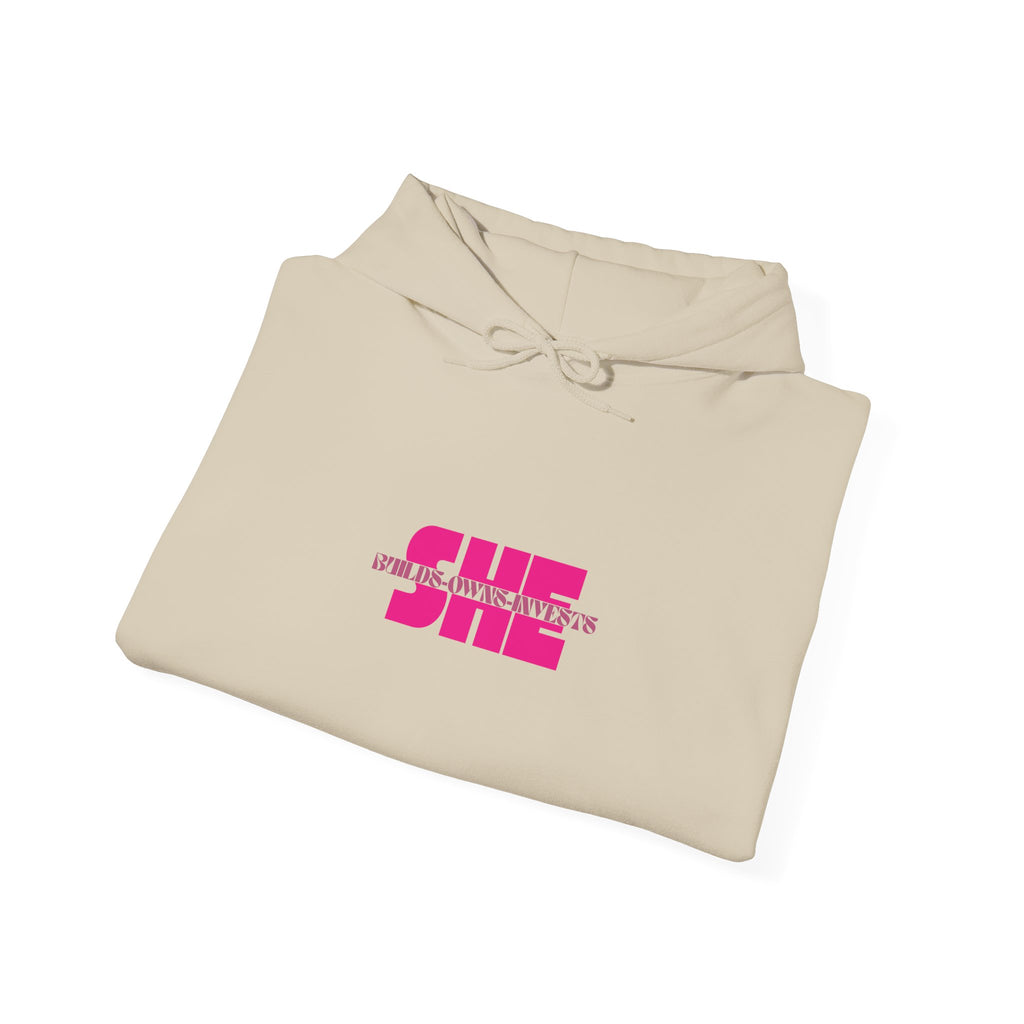 She Builds Owns Invests Graphic Hoodie