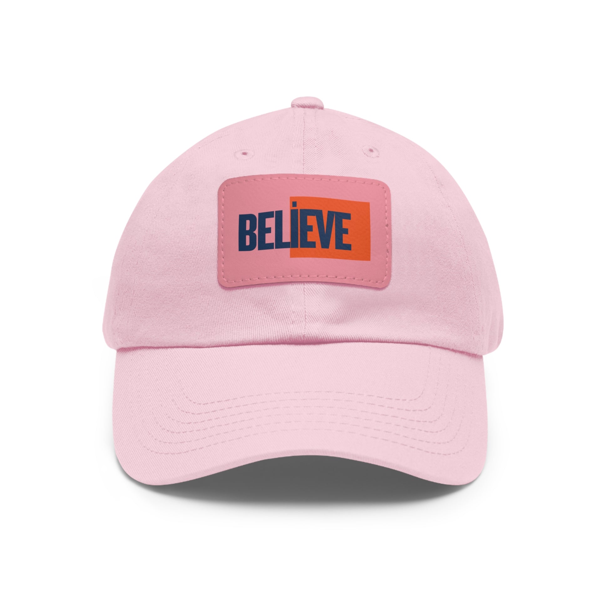Believe Women  Hat with Leather Patch (Rectangle)