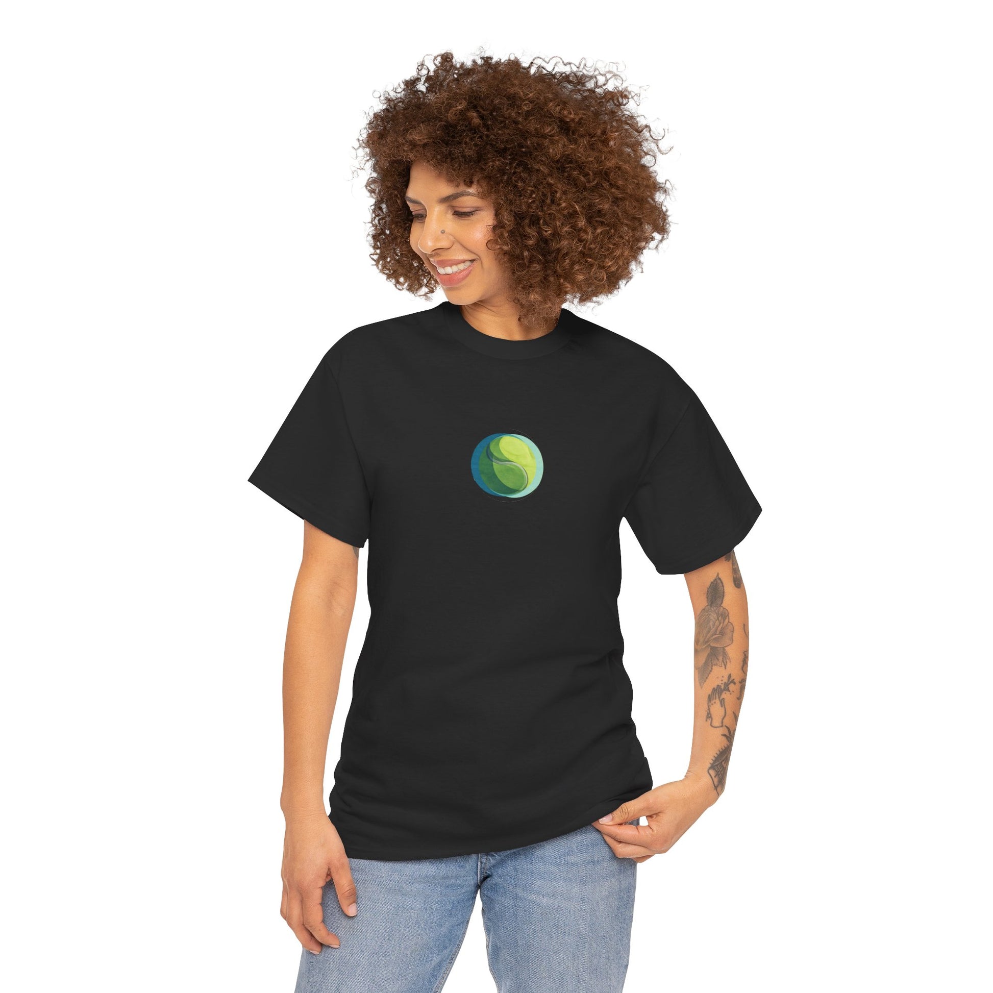 Tennis Ball Graphic T-Shirt Men-Women T-Shirt %100 Cotton
