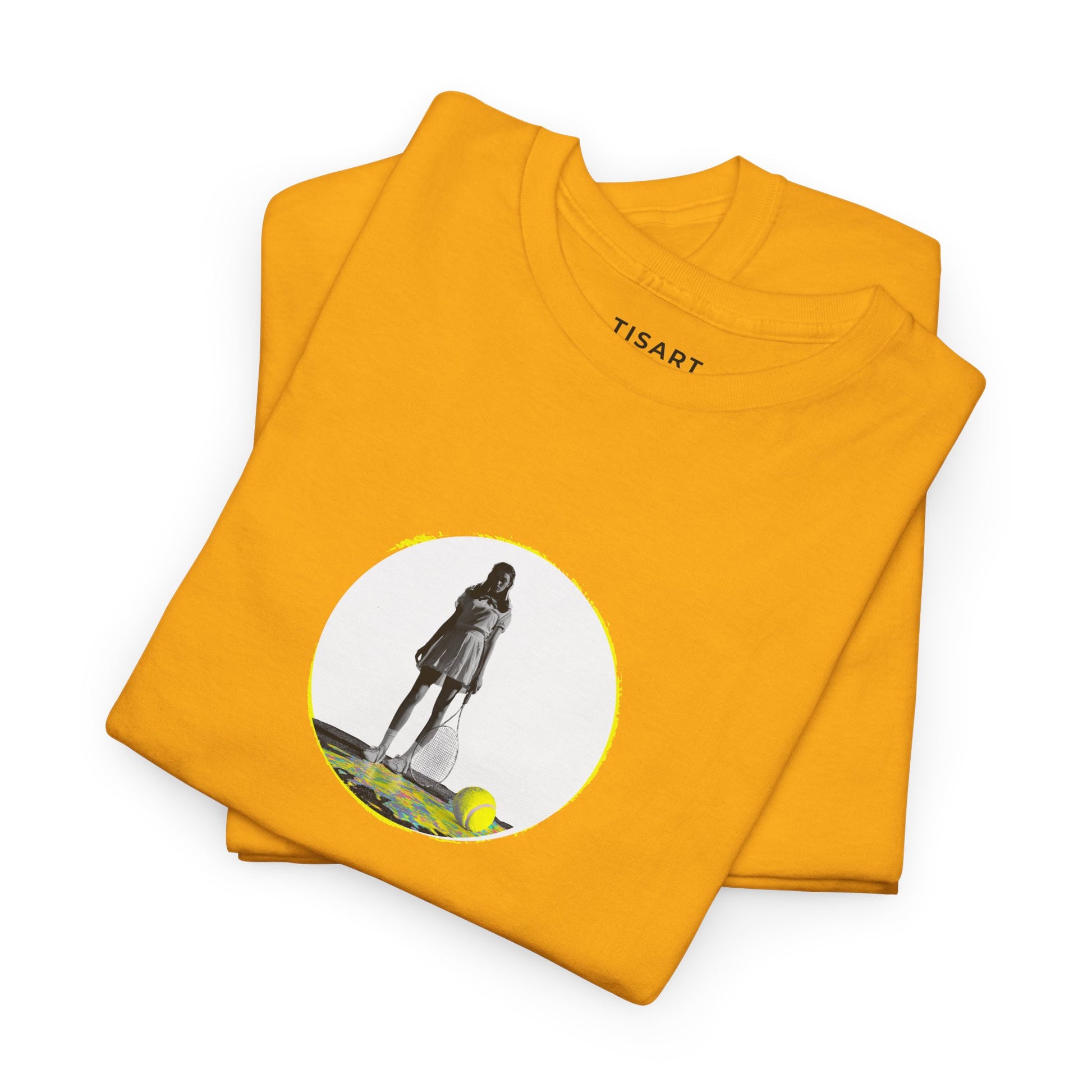 Tennis Women Graphic Men-Women 100% Cotton T-Shirt