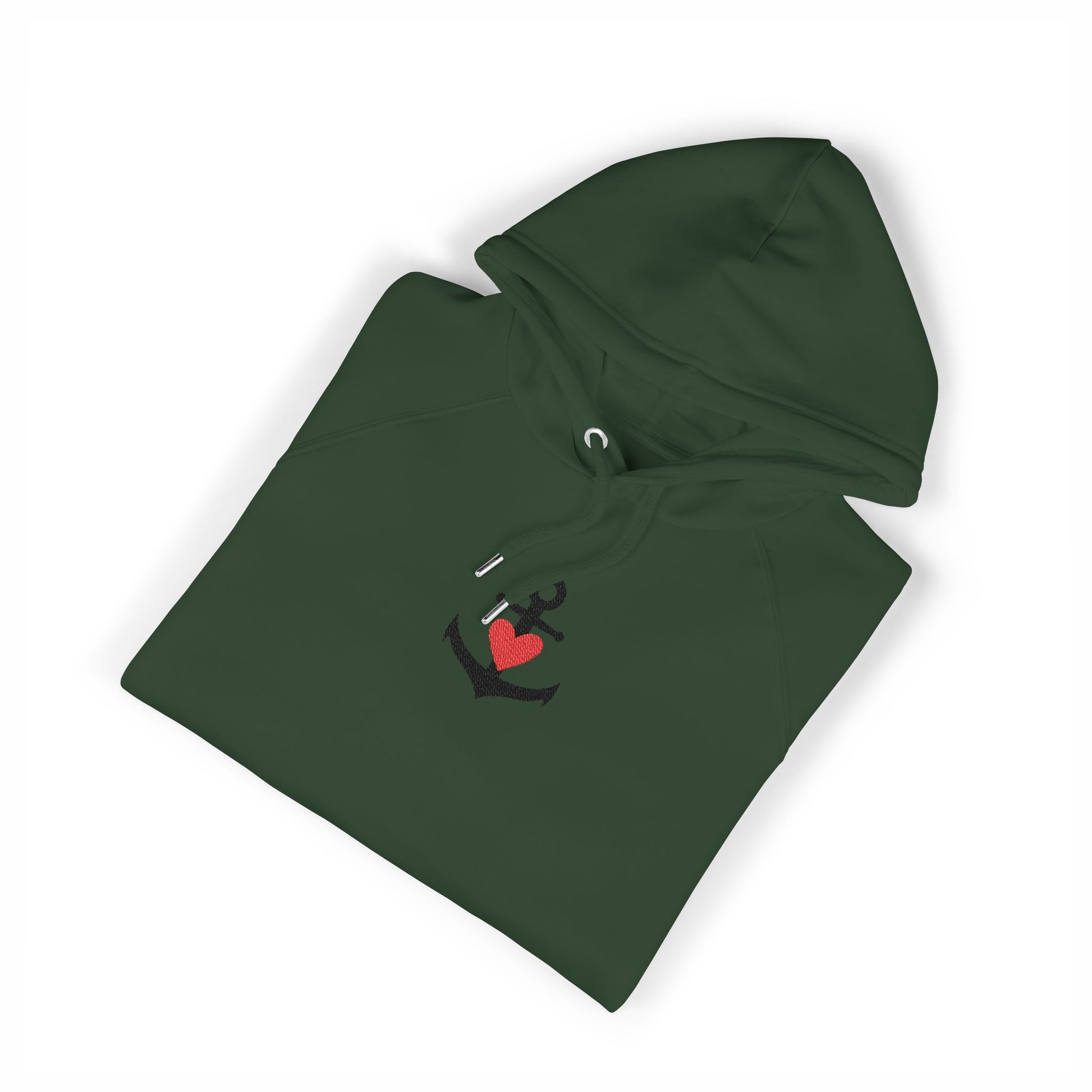 Organic Hoodie - Cozy and Sustainable Unisex Raglan Hoodie with Embroidery Details