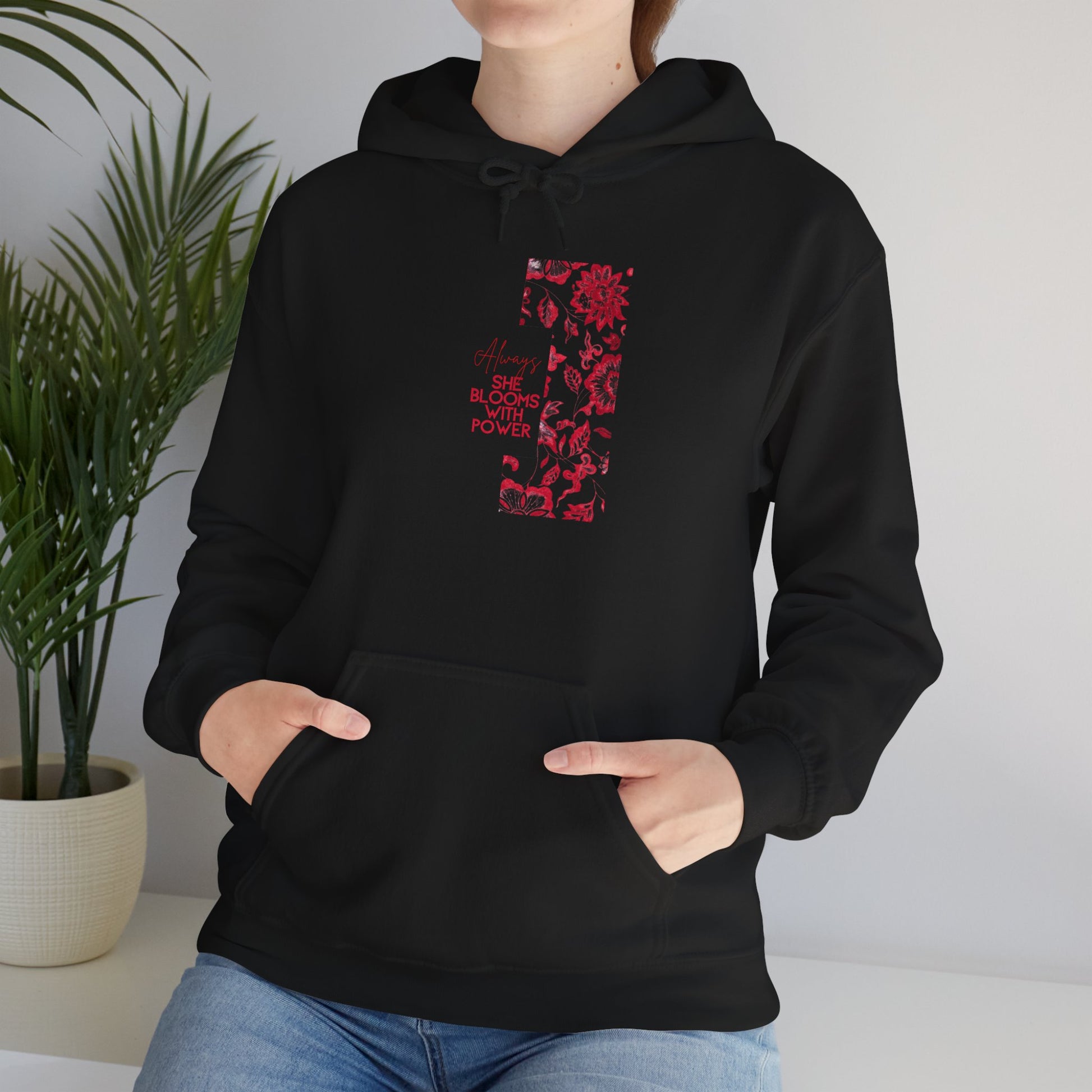She Blooms With Power Graphic Hoodie