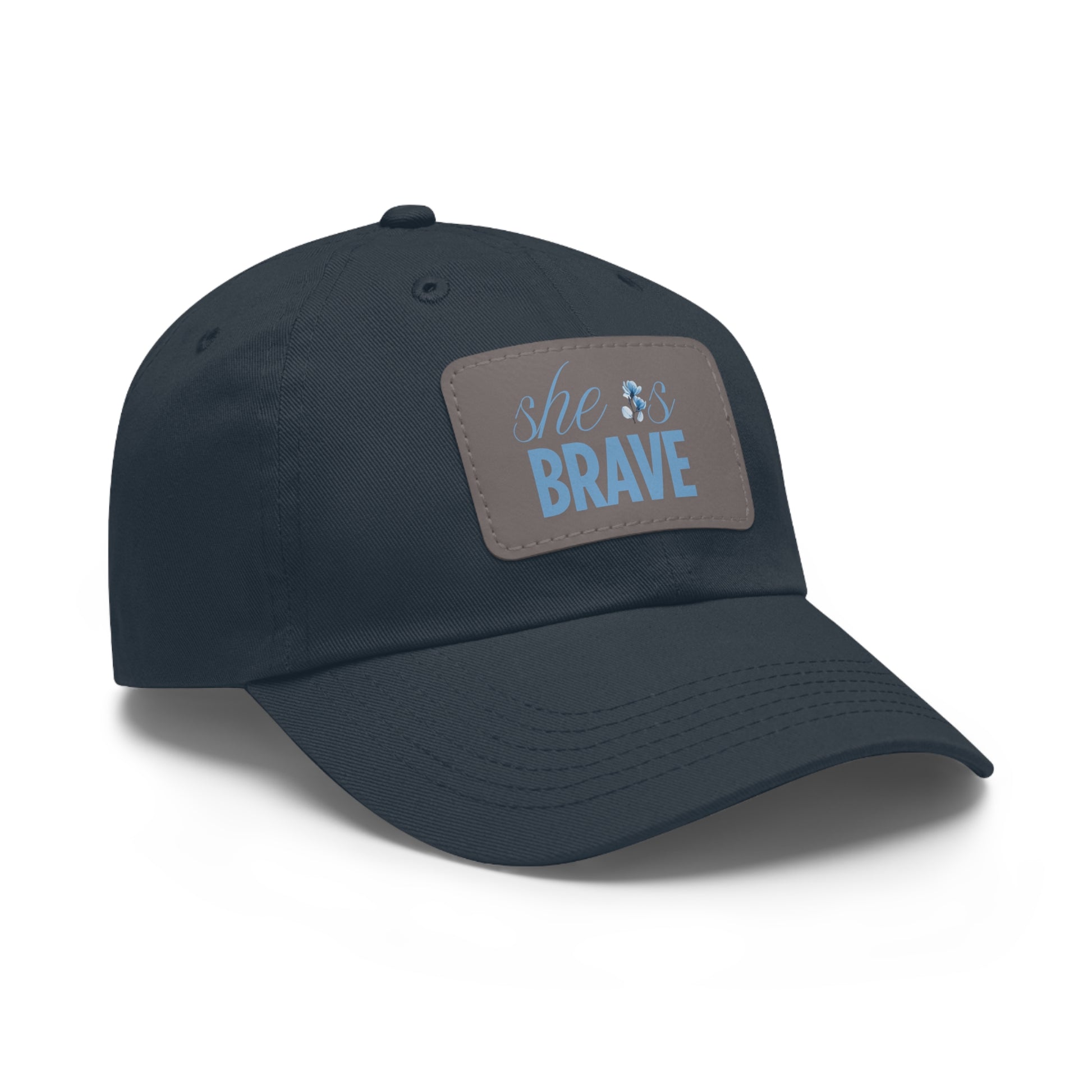 She is Brave Chino Twill Women Hat -  Casual Hat with Vintage Buckle