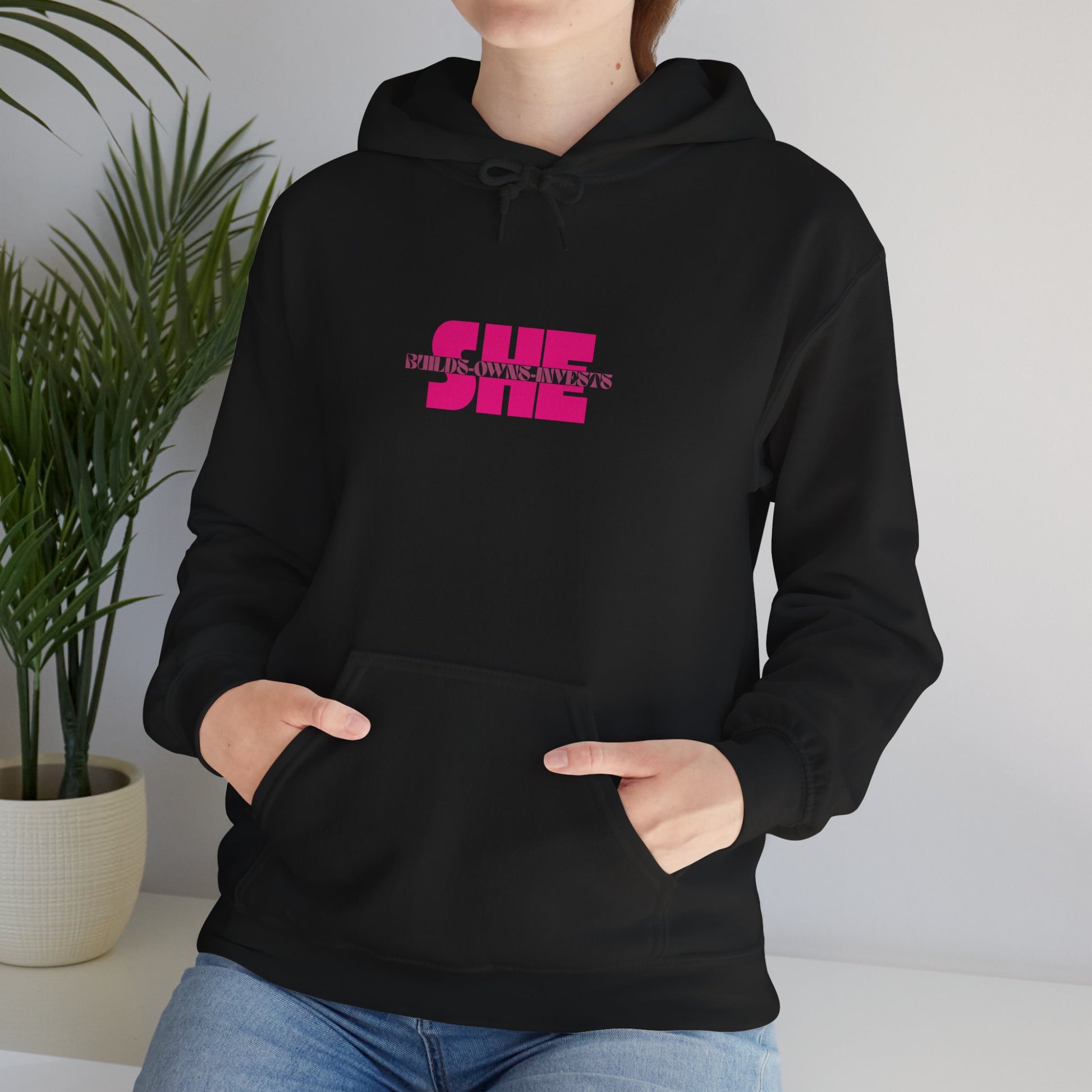 She Builds Owns Invests Graphic Hoodie