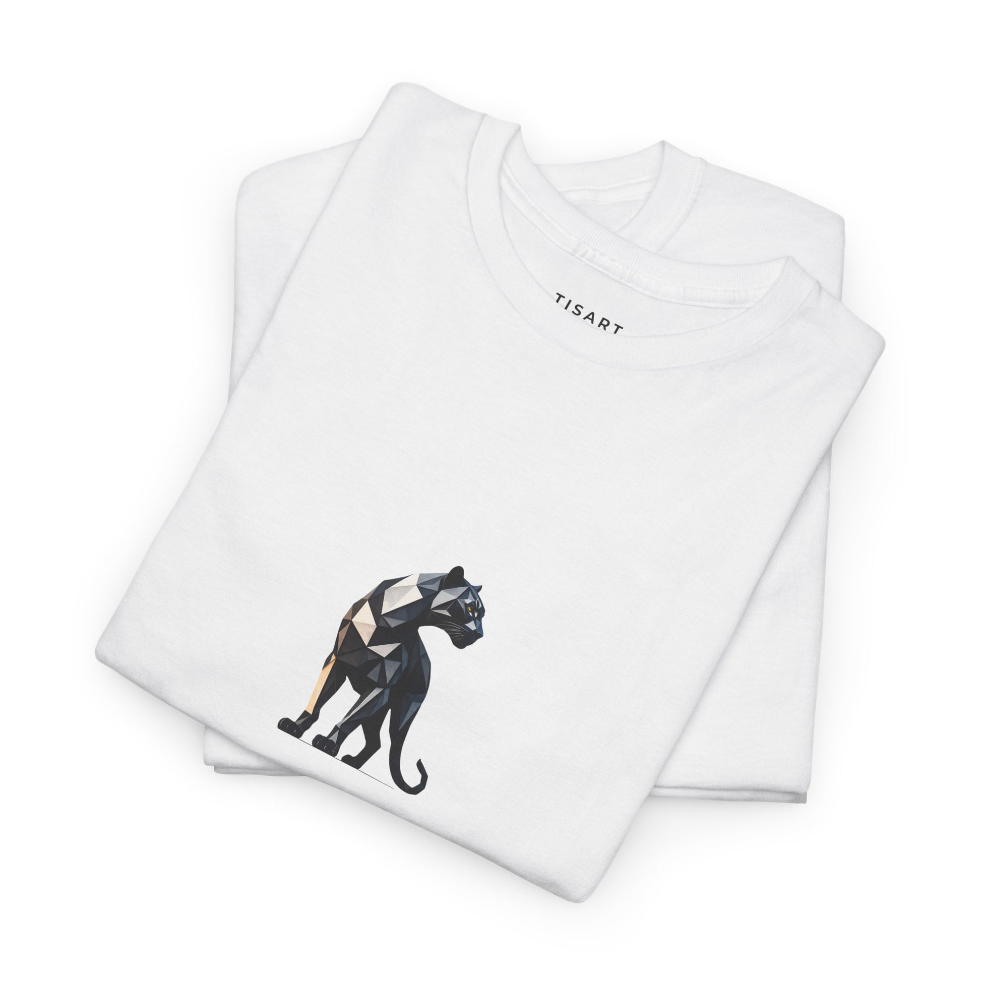 Black Panther T-shirt with Geometric Shapes Print Men-Women  100% Cotton T-Shirt