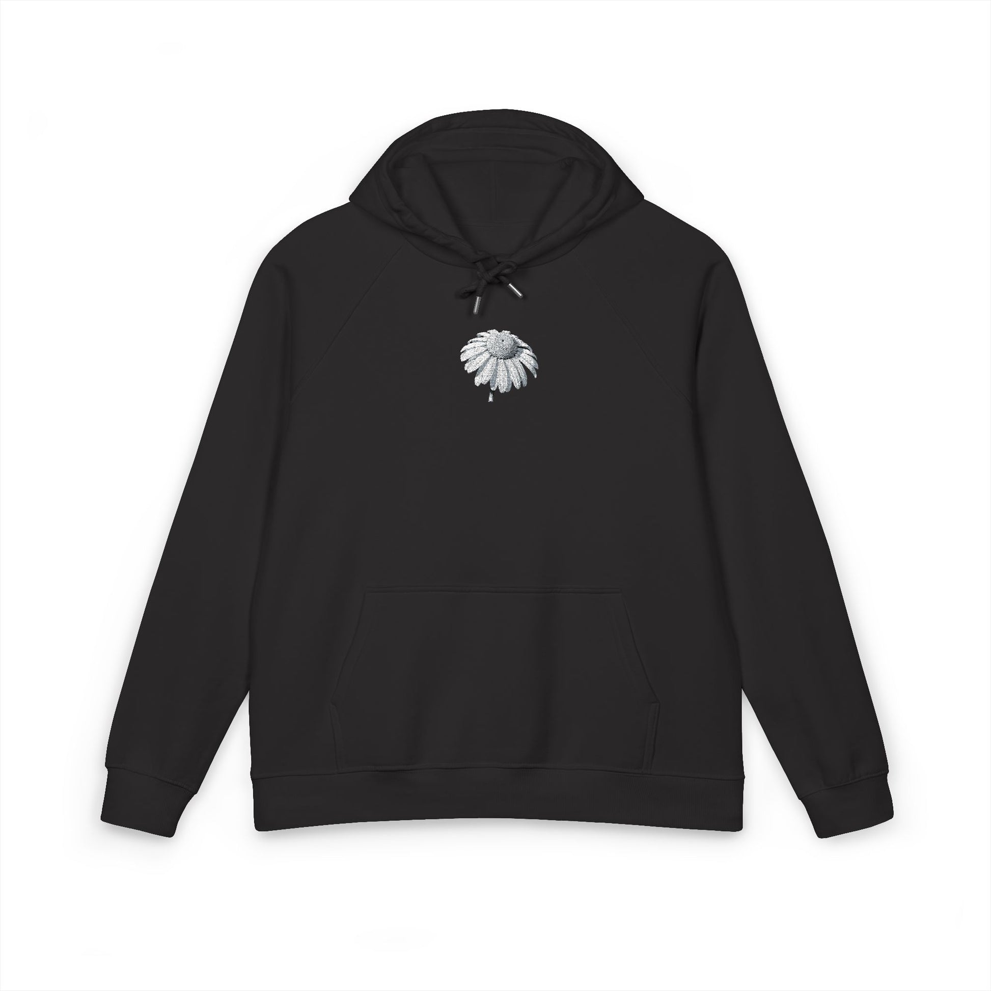Women Raglan Hoodie with Daisy Embroidery Details