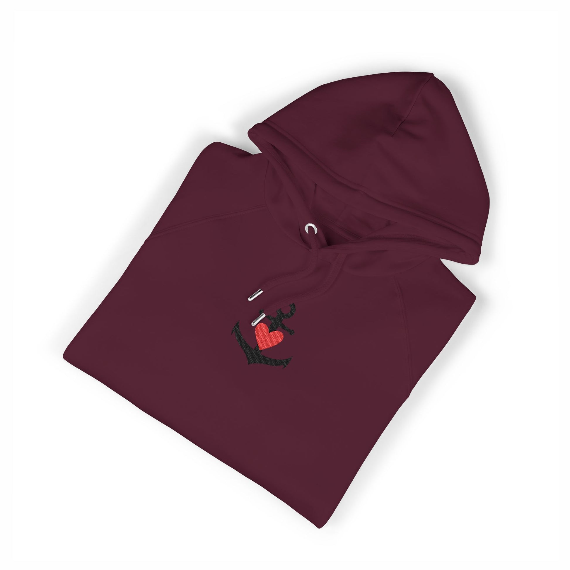 Organic Hoodie - Cozy and Sustainable Unisex Raglan Hoodie with Embroidery Details