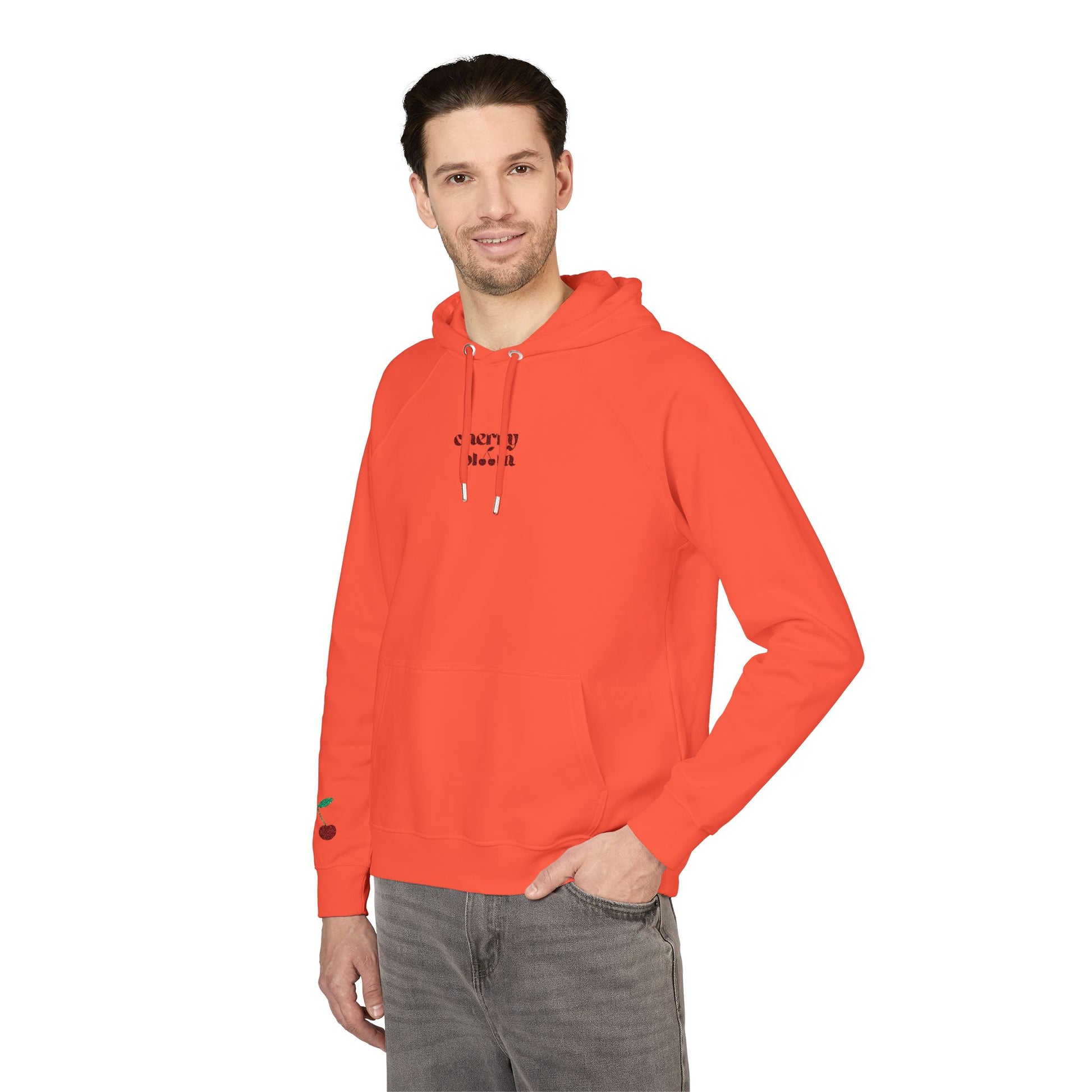 Organic Hoodie - Cozy and Sustainable Unisex Raglan Hoodie with Embroidery Details