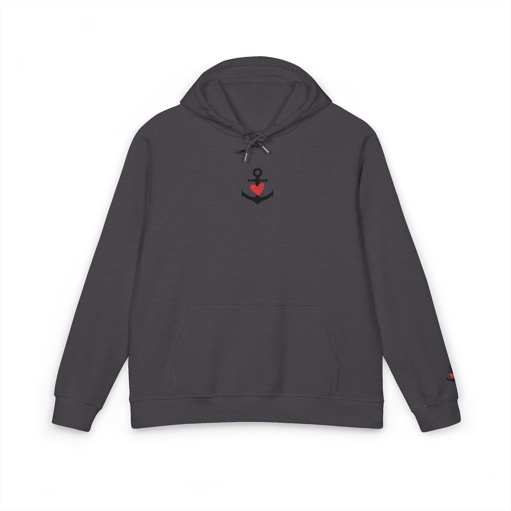 Organic Hoodie - Cozy and Sustainable Unisex Raglan Hoodie with Embroidery Details