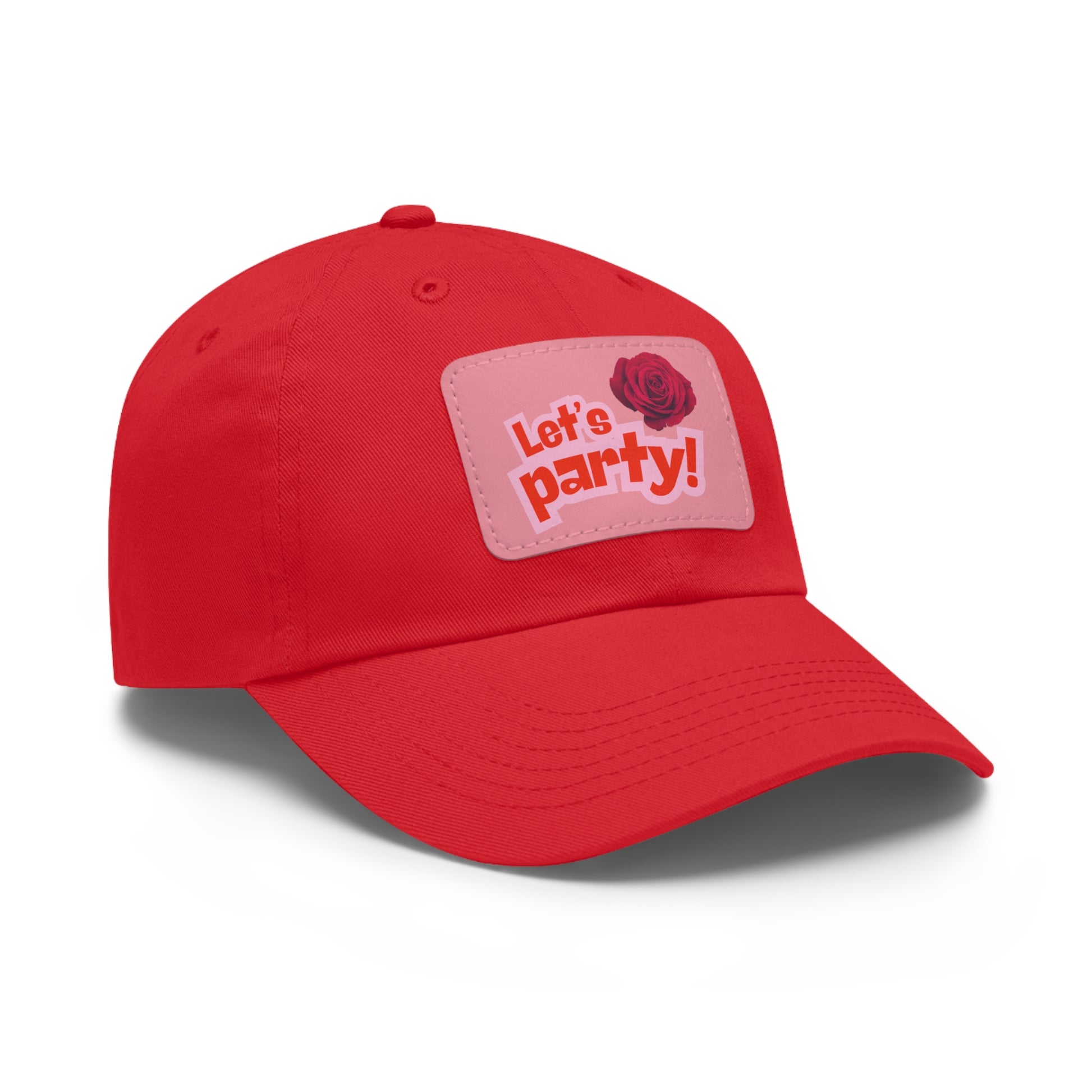 Lets Party Mom Hat with Leather Patch (Rectangle)