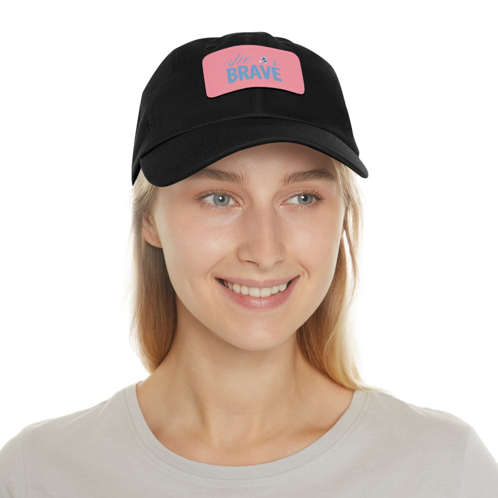She is Brave Chino Twill Women Hat -  Casual Hat with Vintage Buckle