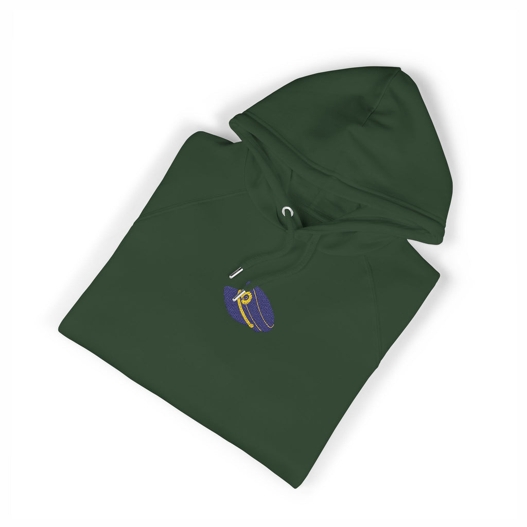 Organic Hoodie - Cozy and Sustainable Men-Women Raglan Hoodie with Embroidery Details