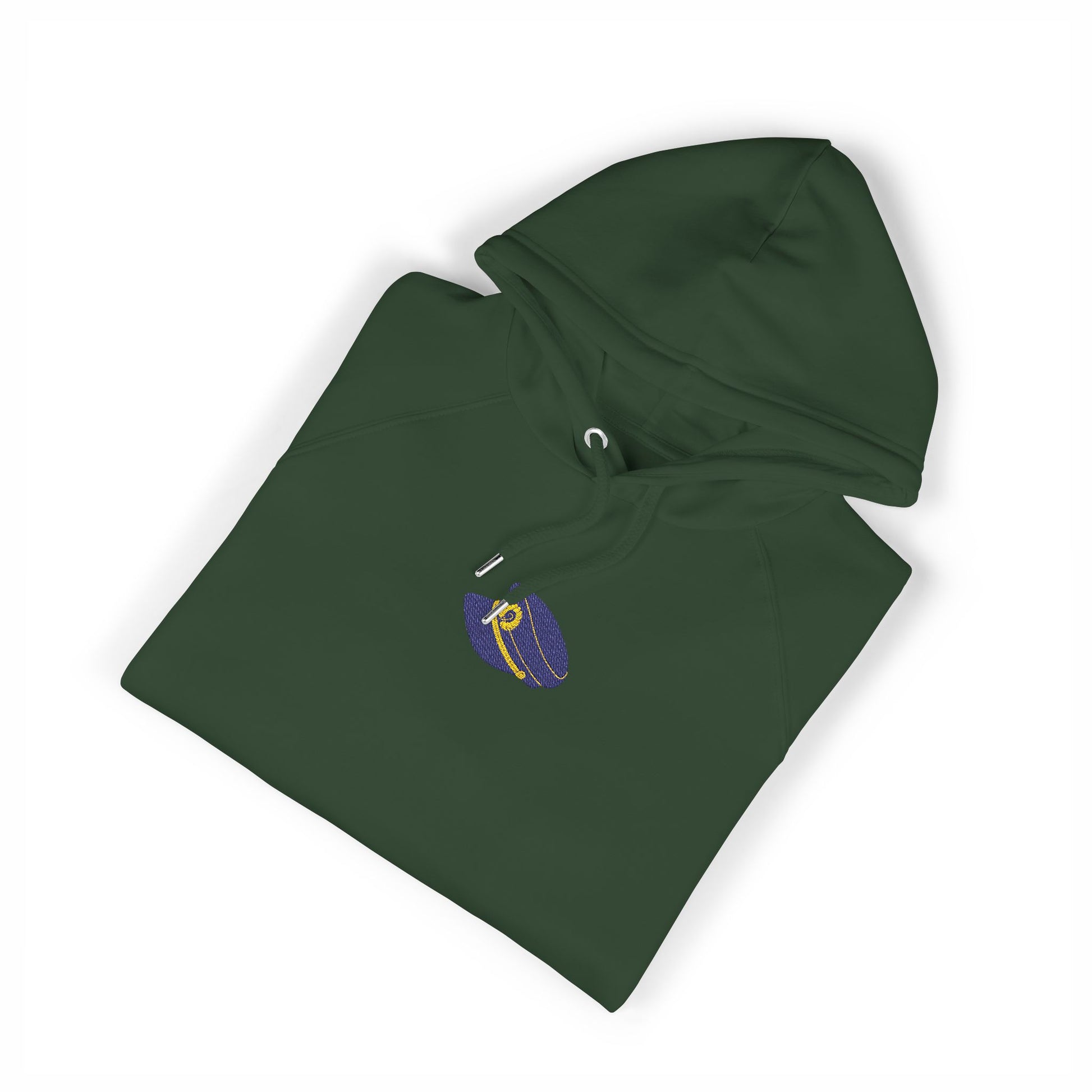 Organic Hoodie - Cozy and Sustainable Men-Women Raglan Hoodie with Embroidery Details