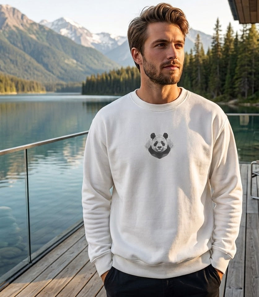 Panda Graphic Sweatshirt,Premium Unisex Heavy Blend Crewneck