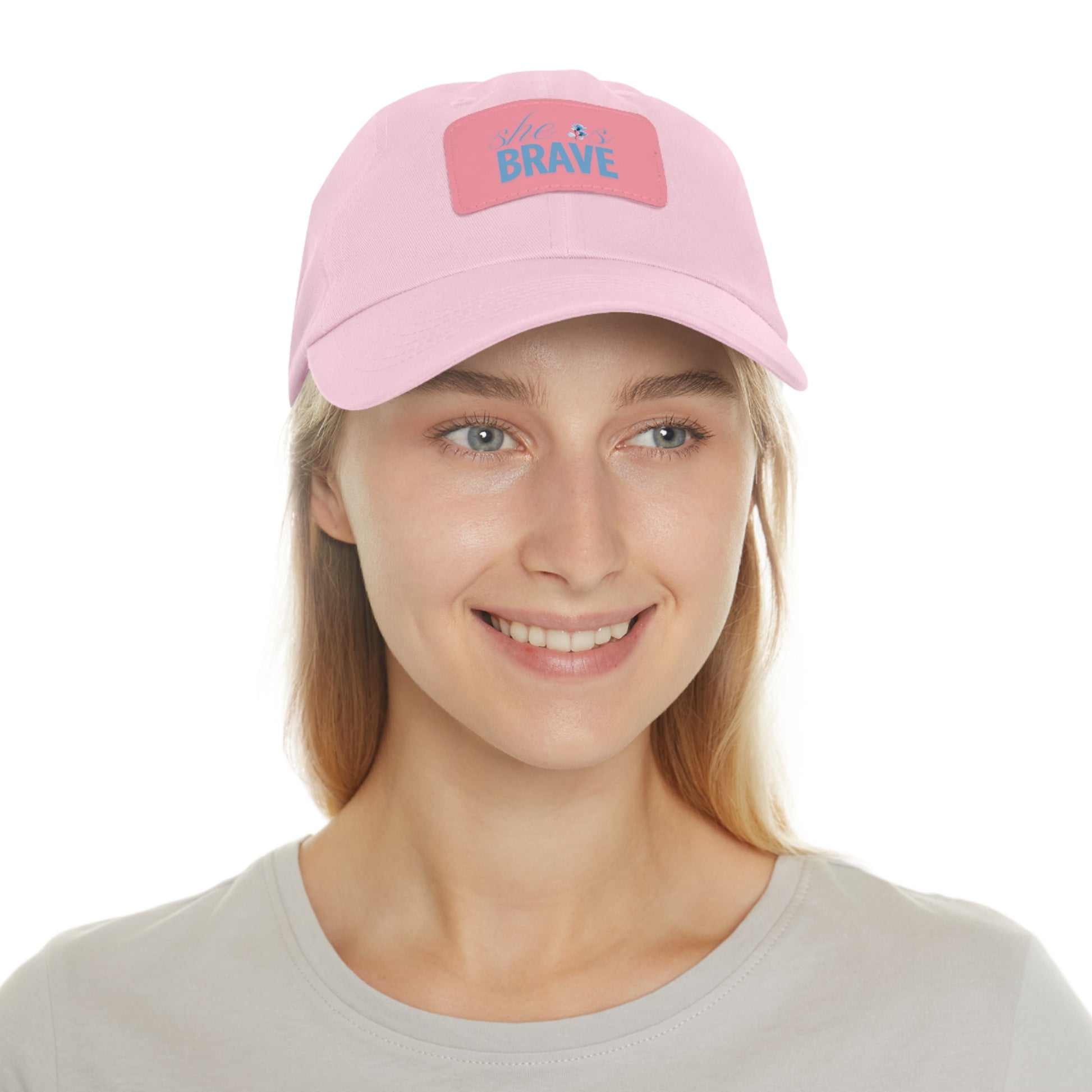 She is Brave Chino Twill Women Hat -  Casual Hat with Vintage Buckle