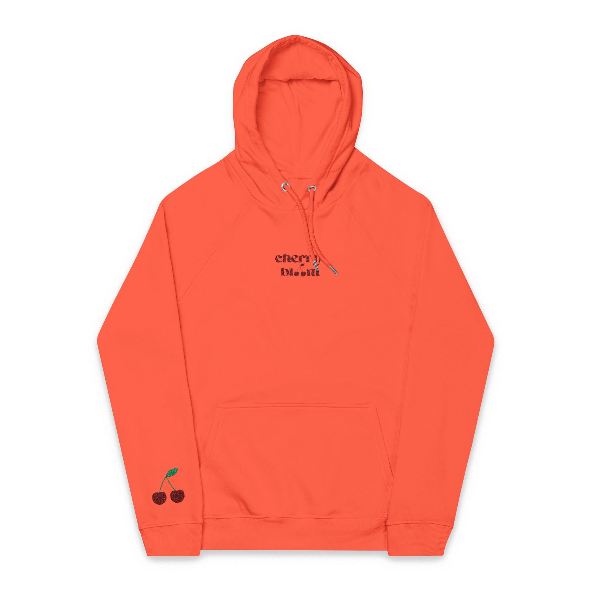 Organic Hoodie - Cozy and Sustainable Unisex Raglan Hoodie with Embroidery Details