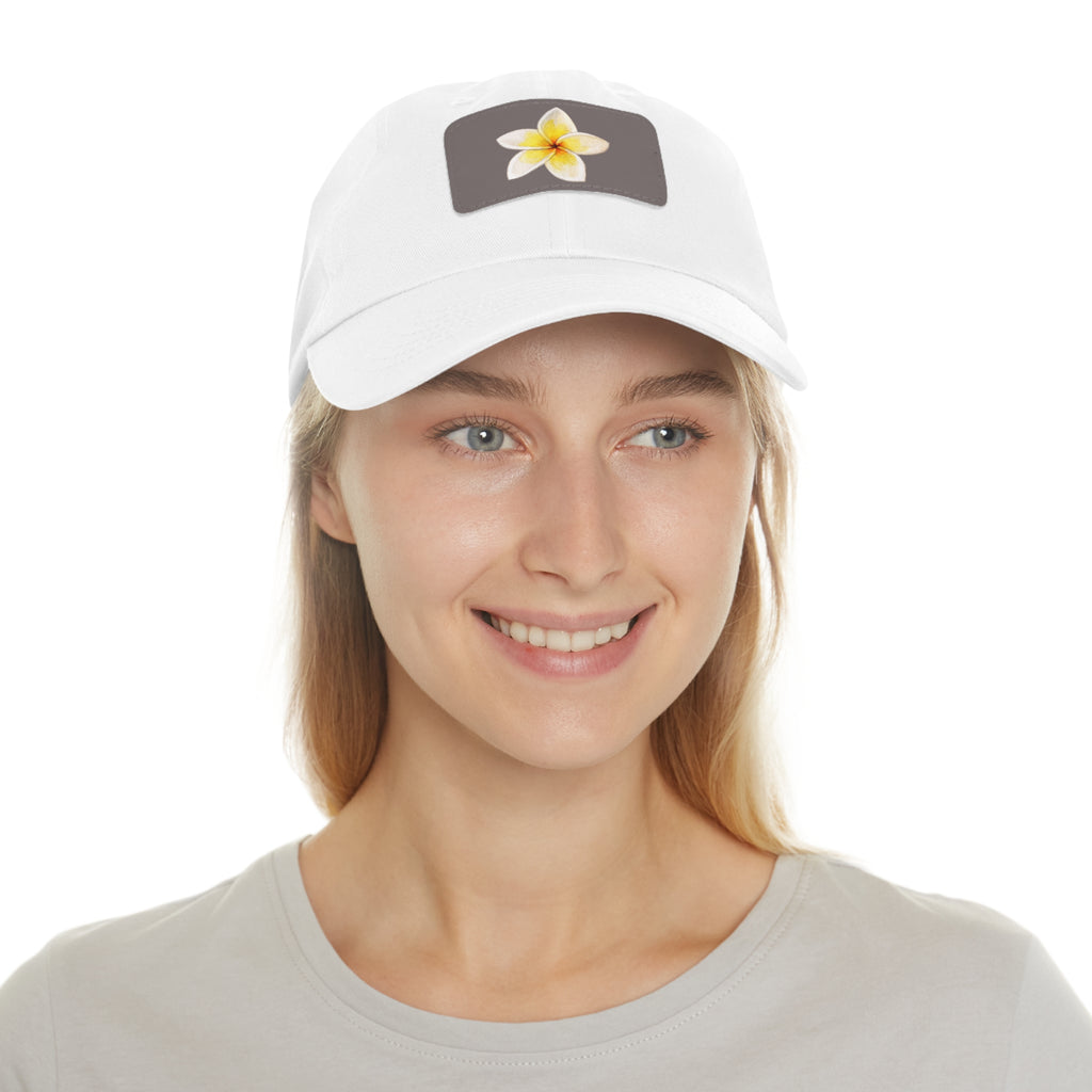 Flower Graphic Chino Twill Women Hat - Casual Hat with Vintage Buckle
