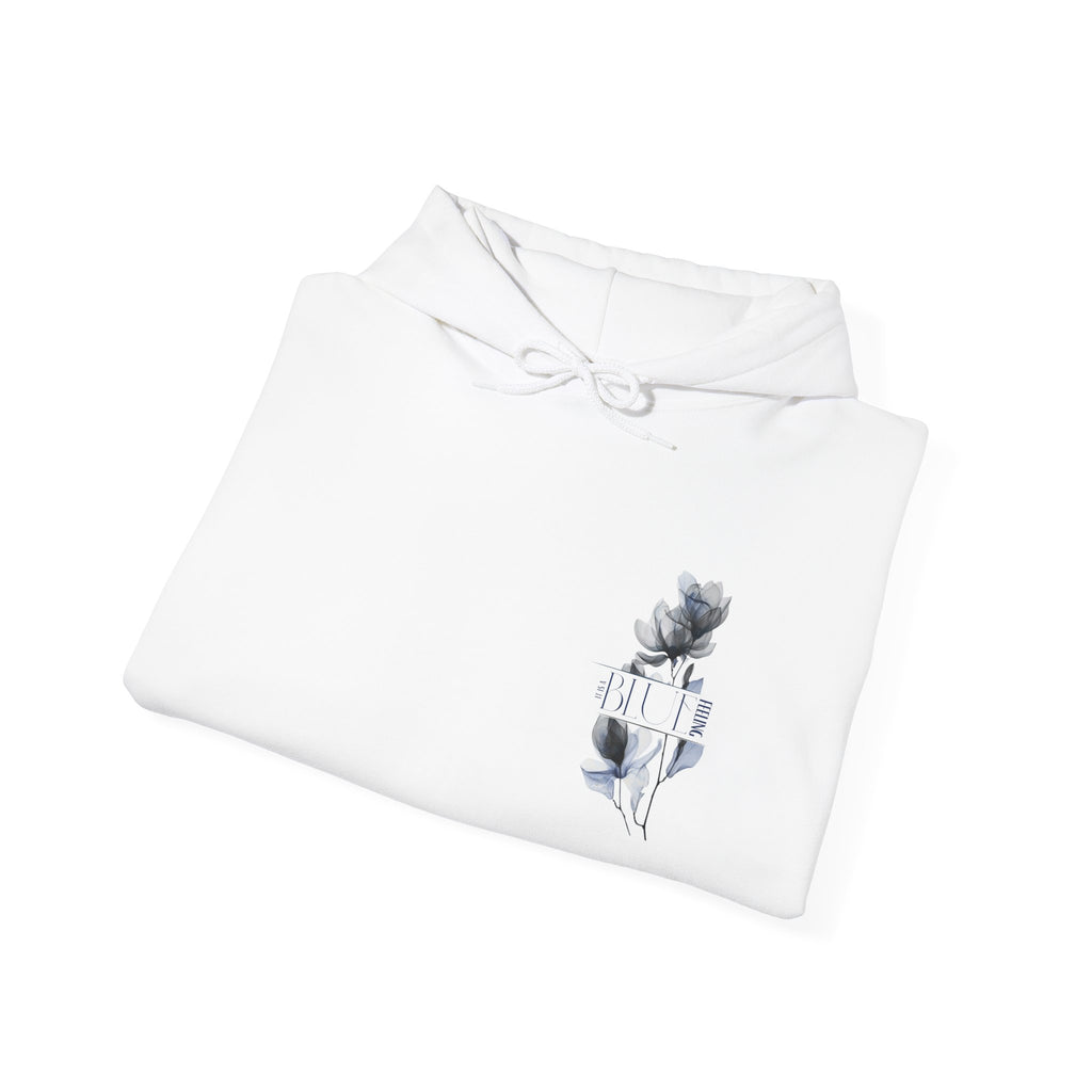 It's a Blue Feeling and Flower Graphic Hoodie